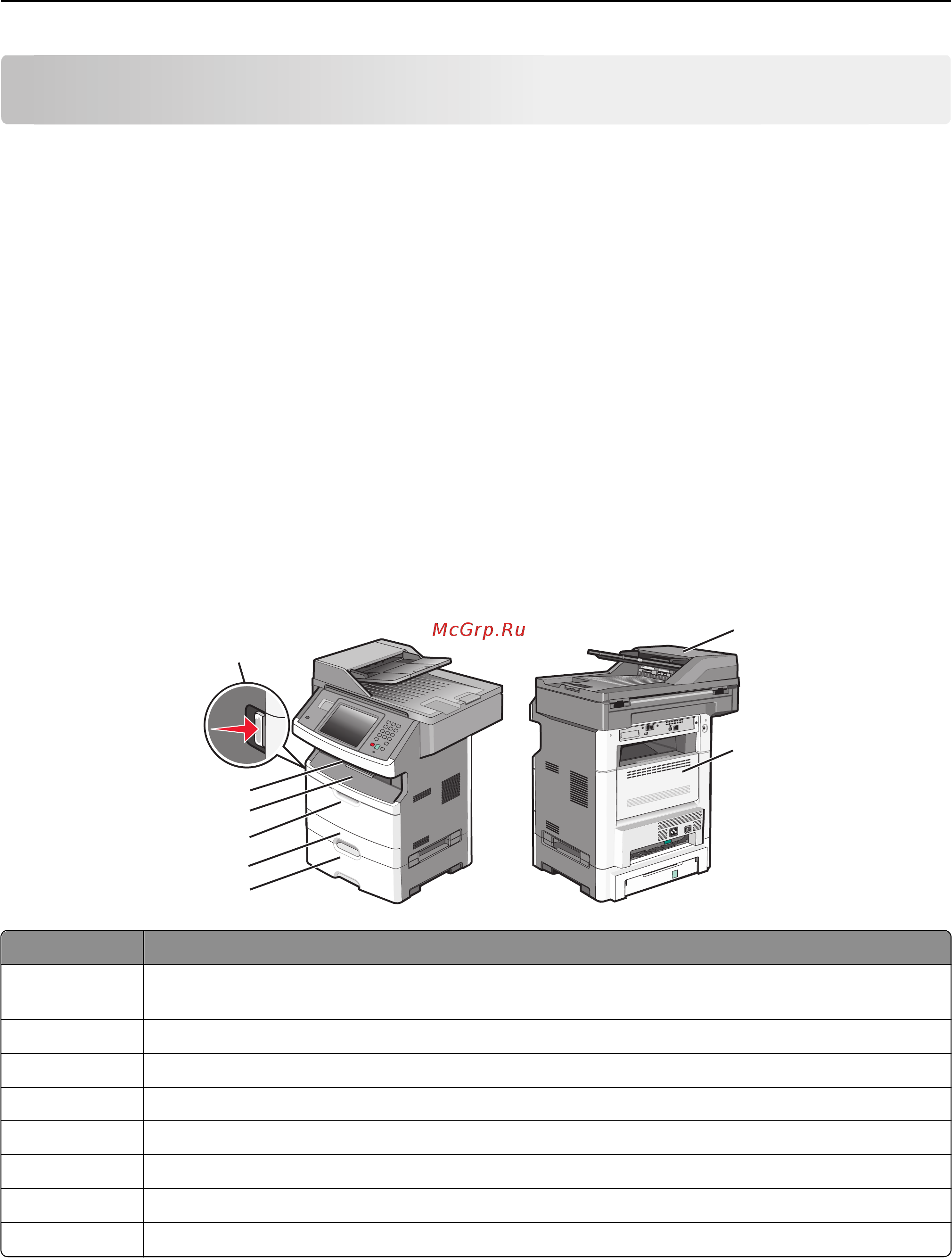Lexmark X464de [268/354] Откройте дверцы и извлеките лотки для доступа к замятиям на следующем рисунке показано где могут возникать замятия