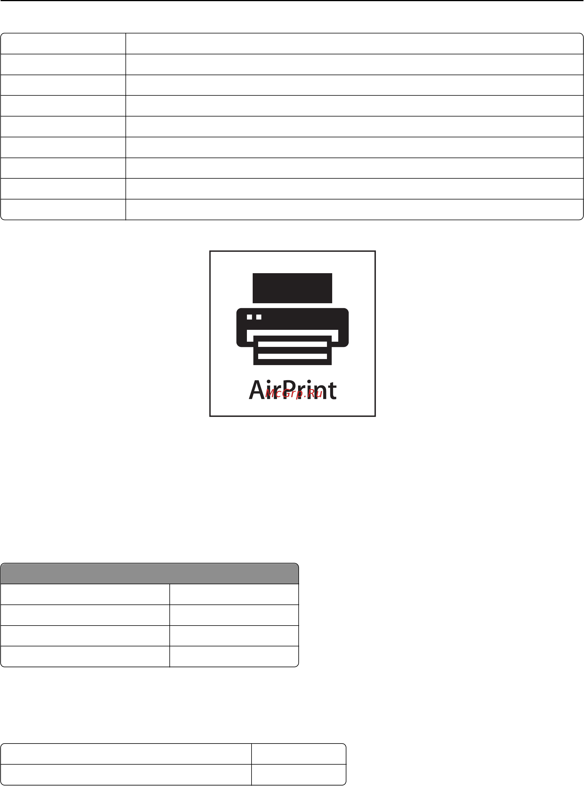 Lexmark X466dtwe [330/354] Airprint и логотип airprint являются товарными знаками корпорации apple inc