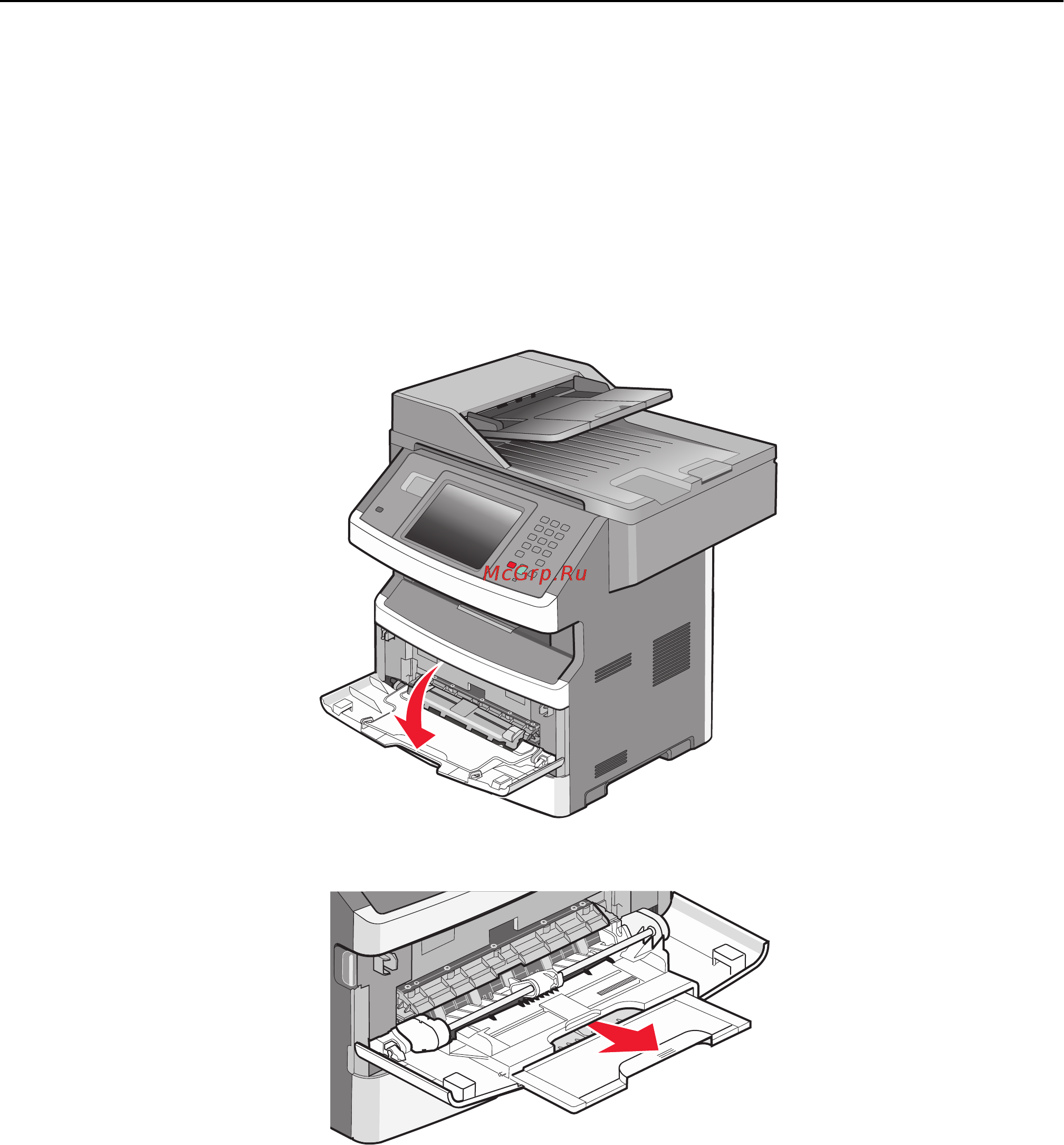 Lexmark X464de [87/354] Работа с многоцелевым устройством подачи