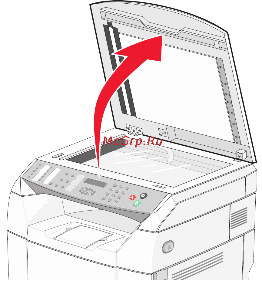 Lexmark X500n [111/163] Чистка стекла экспонирования сканера