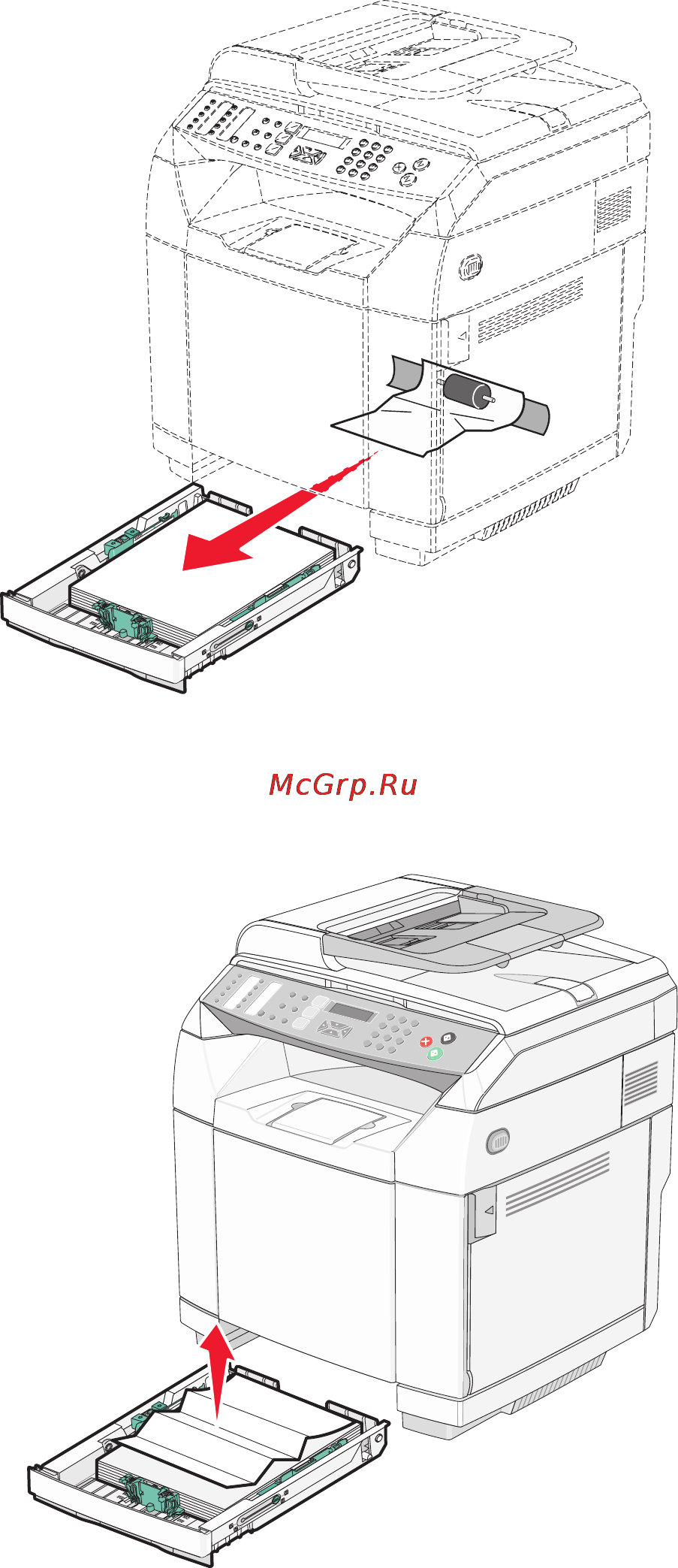 Lexmark X502n [79/163] Устранение замятий при подаче из лотка 1