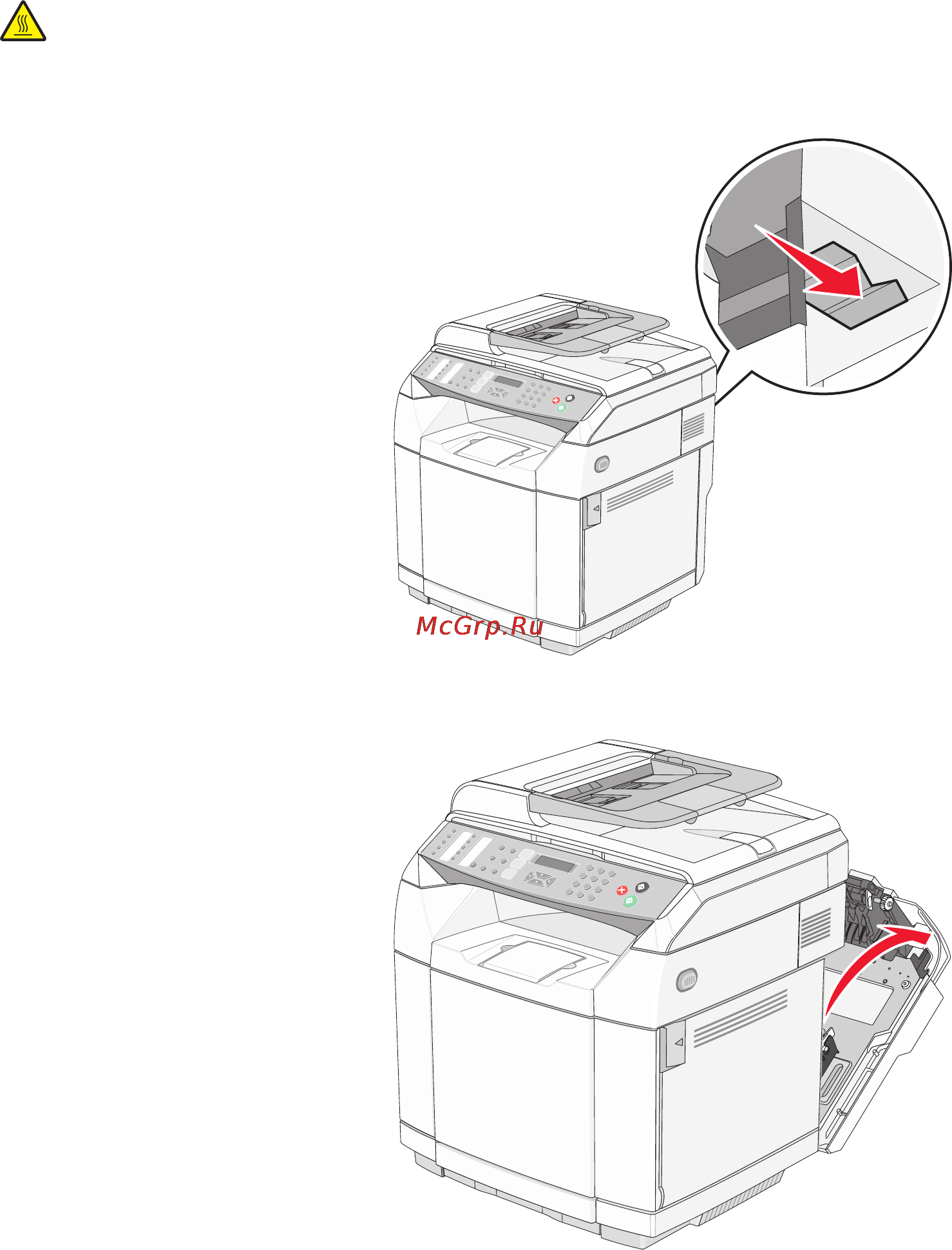 Lexmark X502n [83/163] Устранение замятий за задней дверцей
