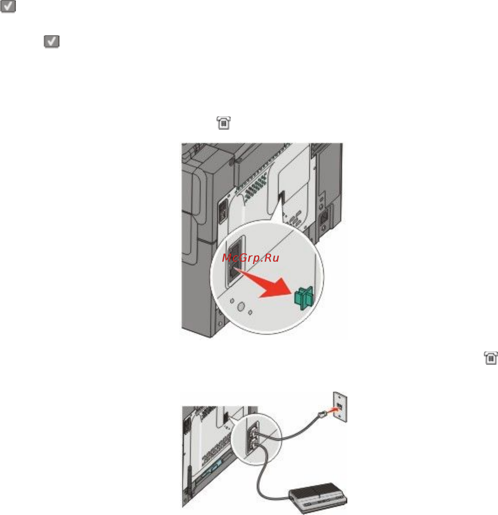 Lexmark X546 [103/286] Подключение телефона или автоответчика к той же телефонной линии