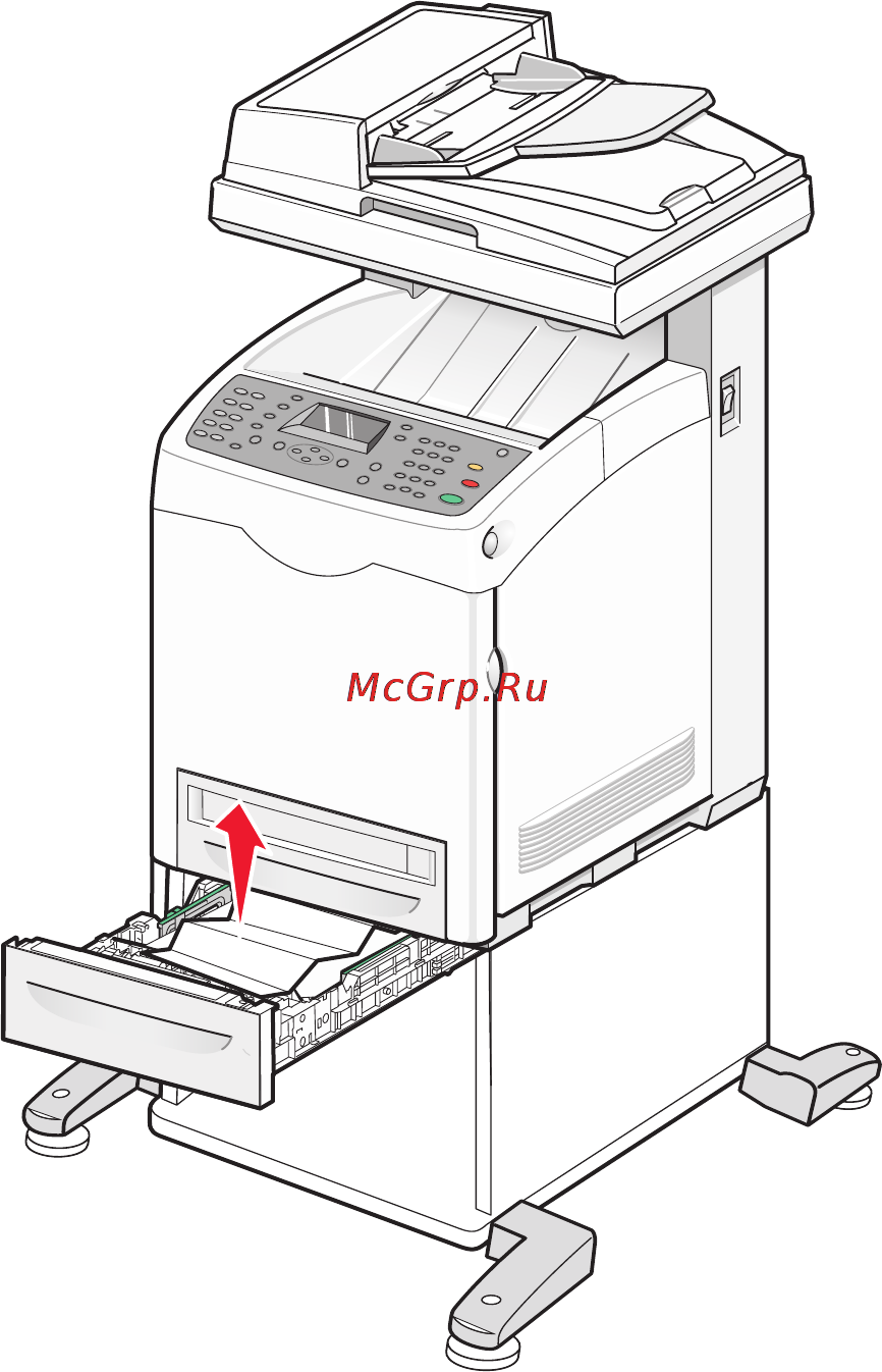 Lexmark X560n [122/229] Устранение замятий в лотке 3