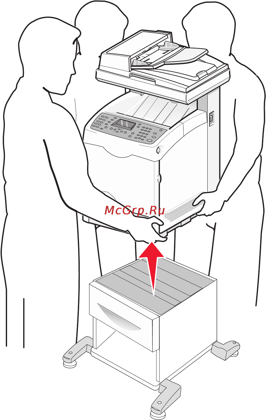 Lexmark X560n [185/229] Перемещение принтера