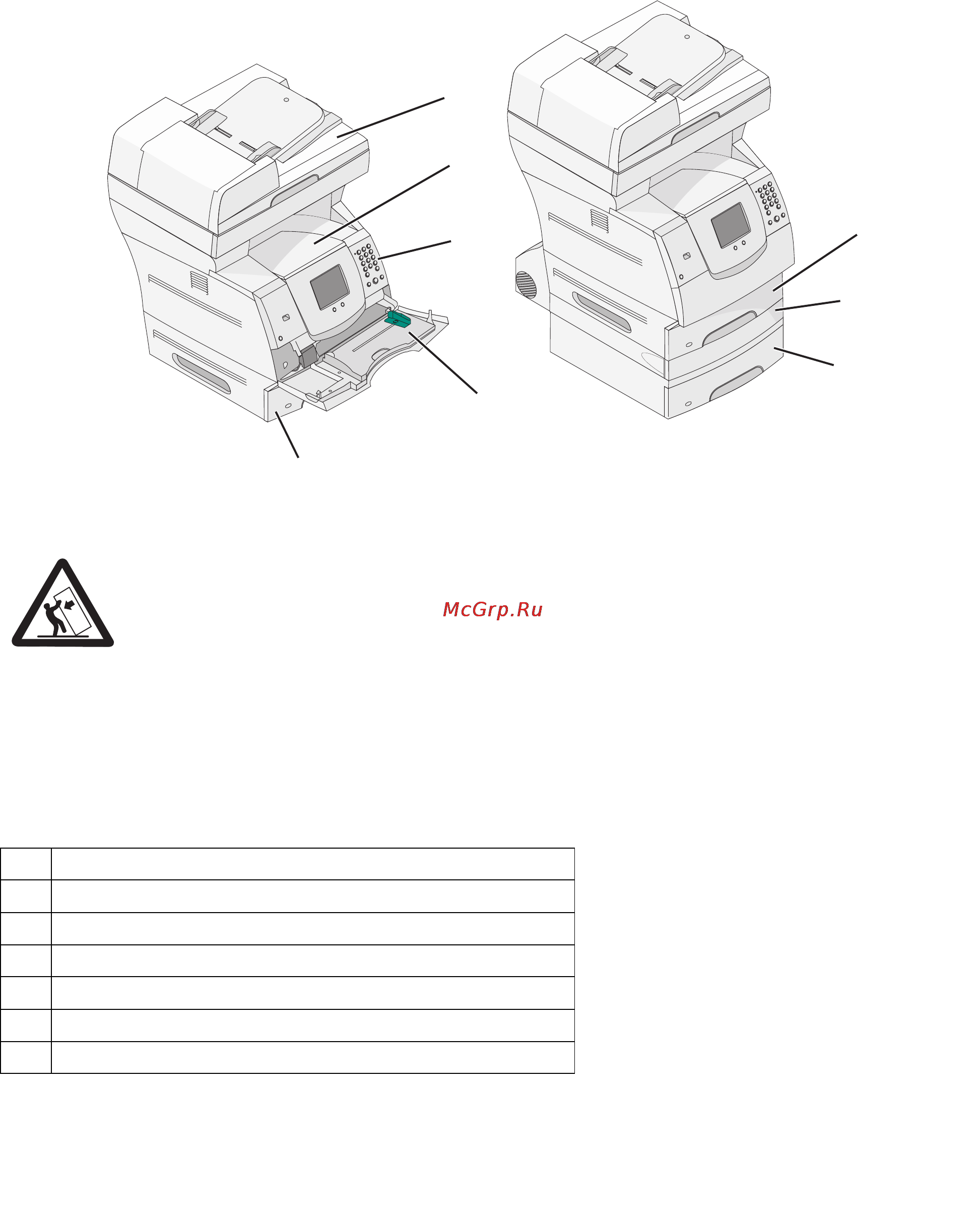 Lexmark X642e [13/202] Конфигурации моделей принтеров