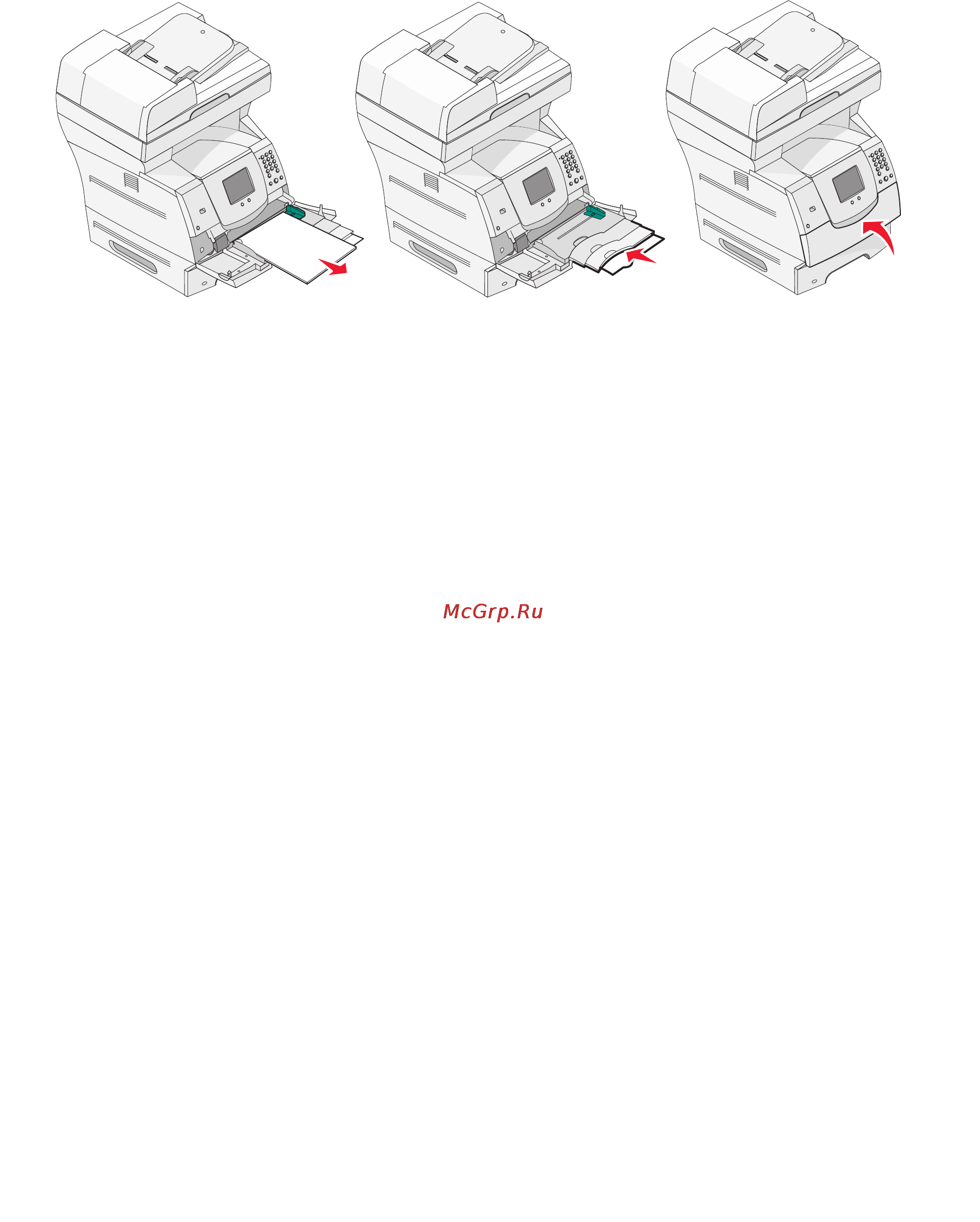 Lexmark X642e [94/202] Загрузка в выдвижной лоток на 2000 листов