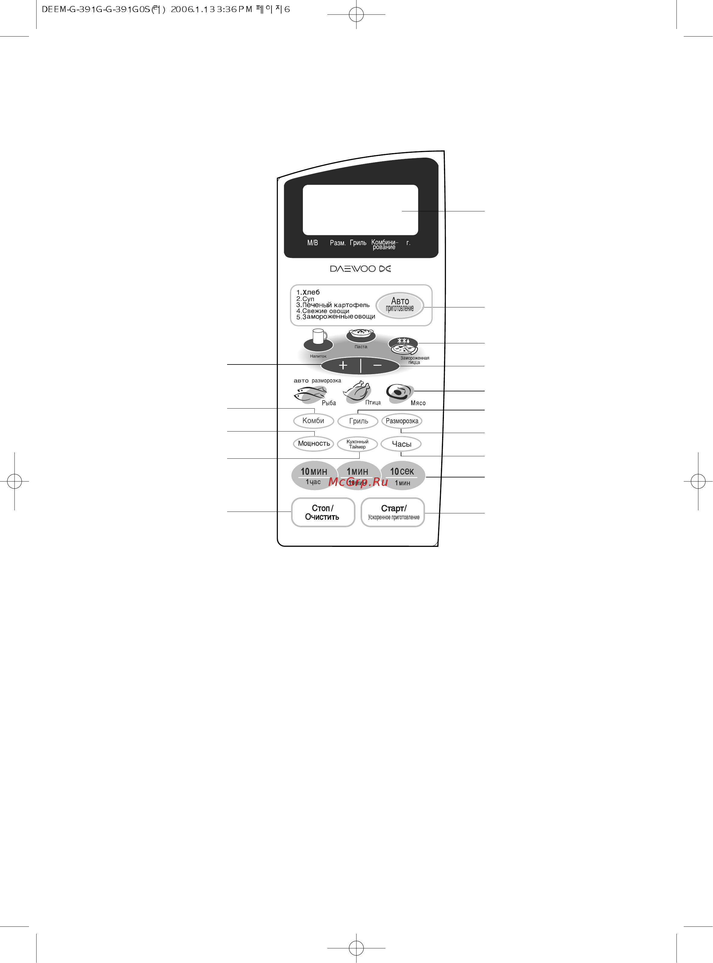 Daewoo Electronics KOG-391G [8/26] Внешний вйд и особенности печи