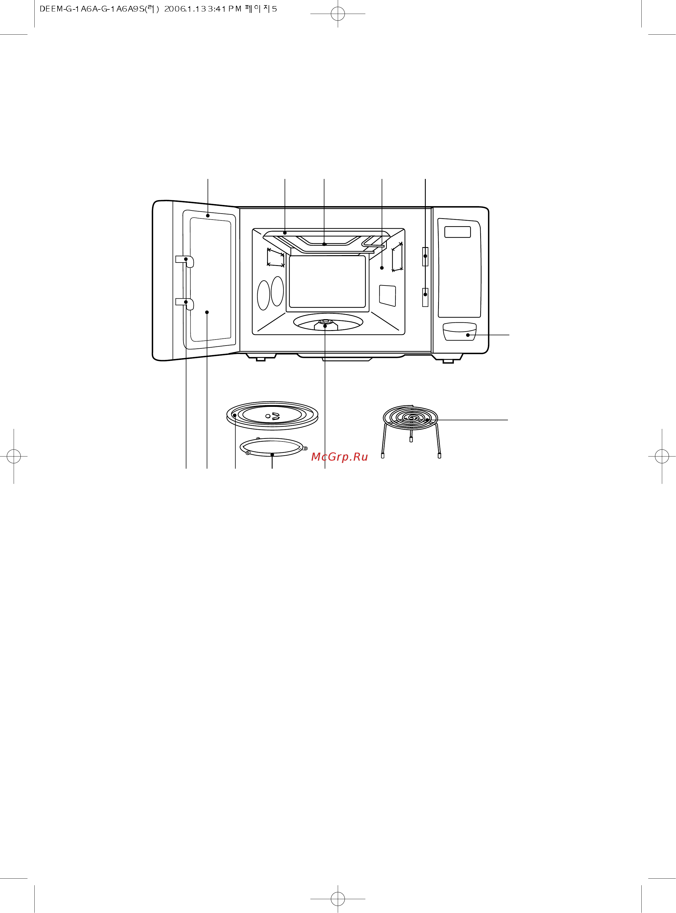 Daewoo Electronics KOG-1A6A [7/26] Внешний вид и особенности печи