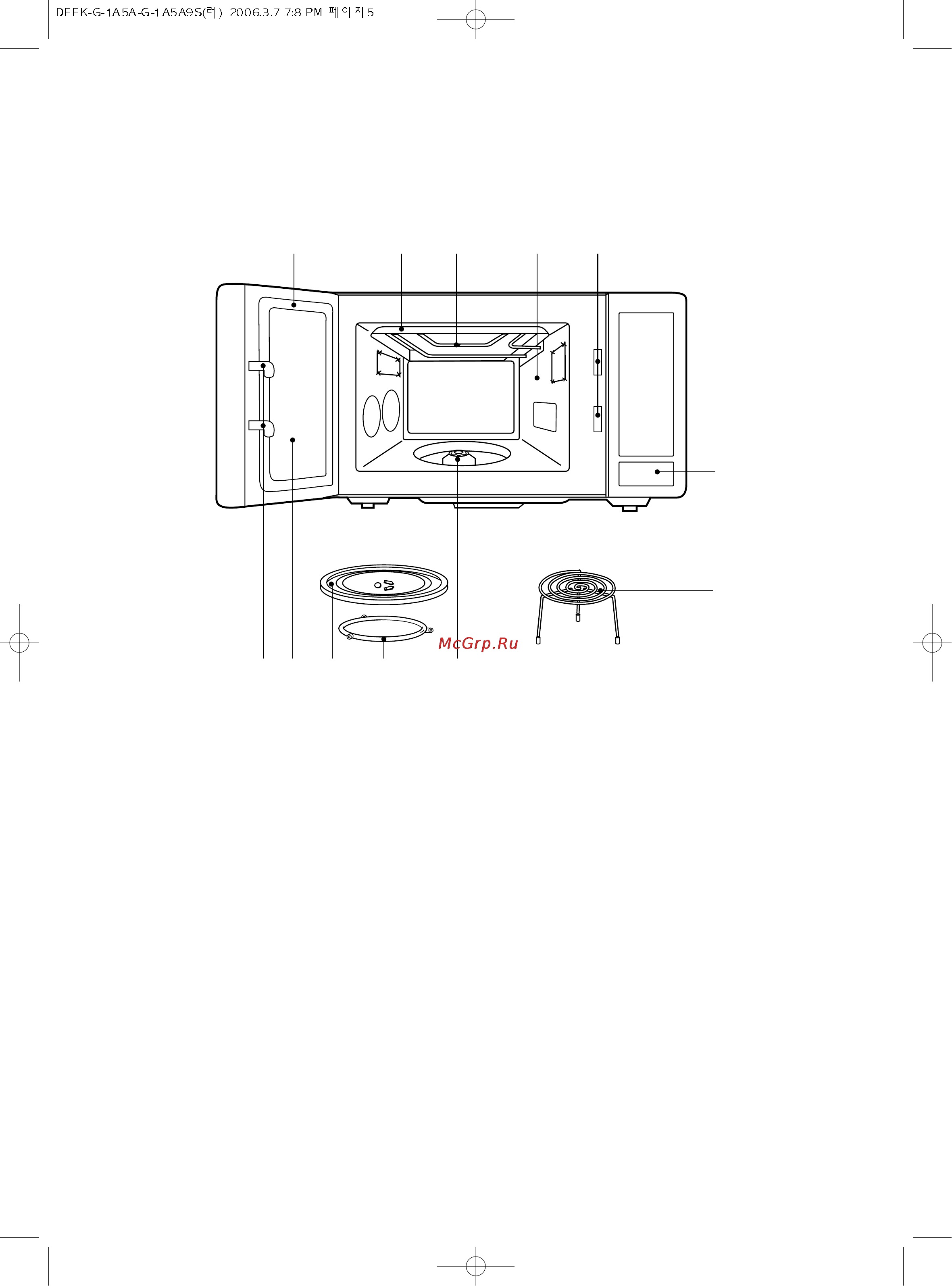 Daewoo Electronics KOG-1A5A [7/26] Внешний вид и особенности печи