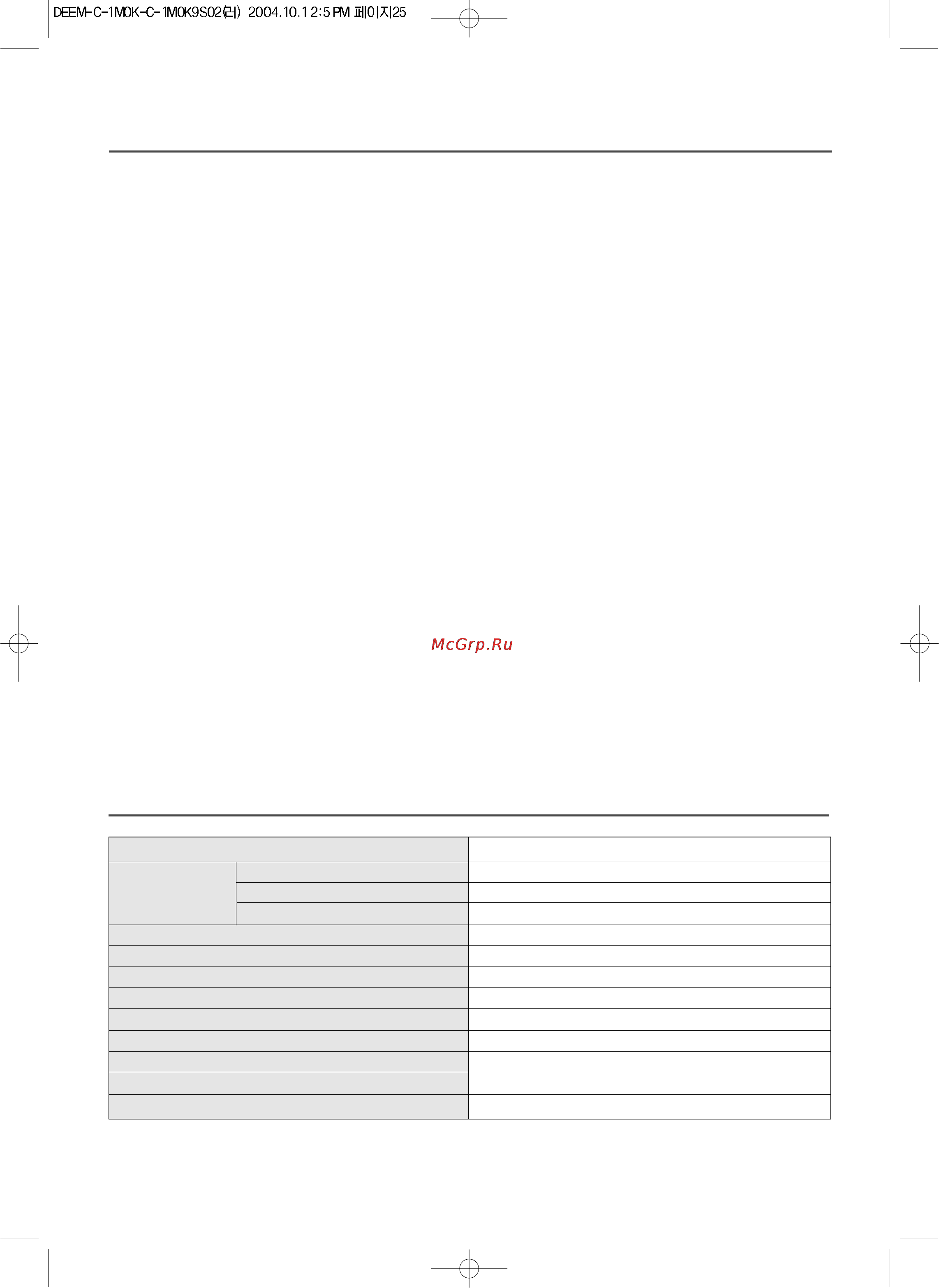 Daewoo Electronics KOC-1M0K [26/32] Технические характеристики