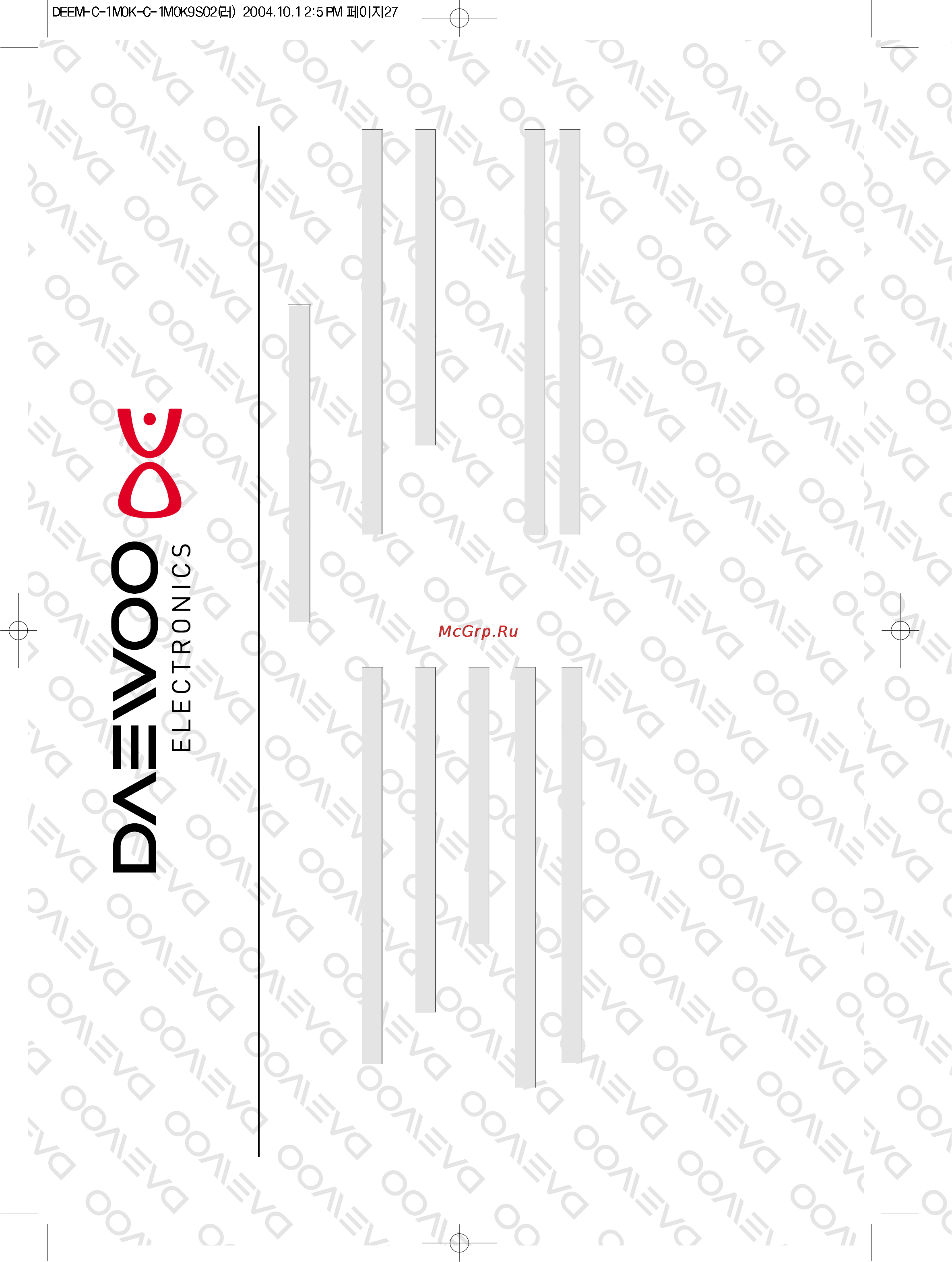 Daewoo Electronics KOC-1M0K [27/32] Daewoo