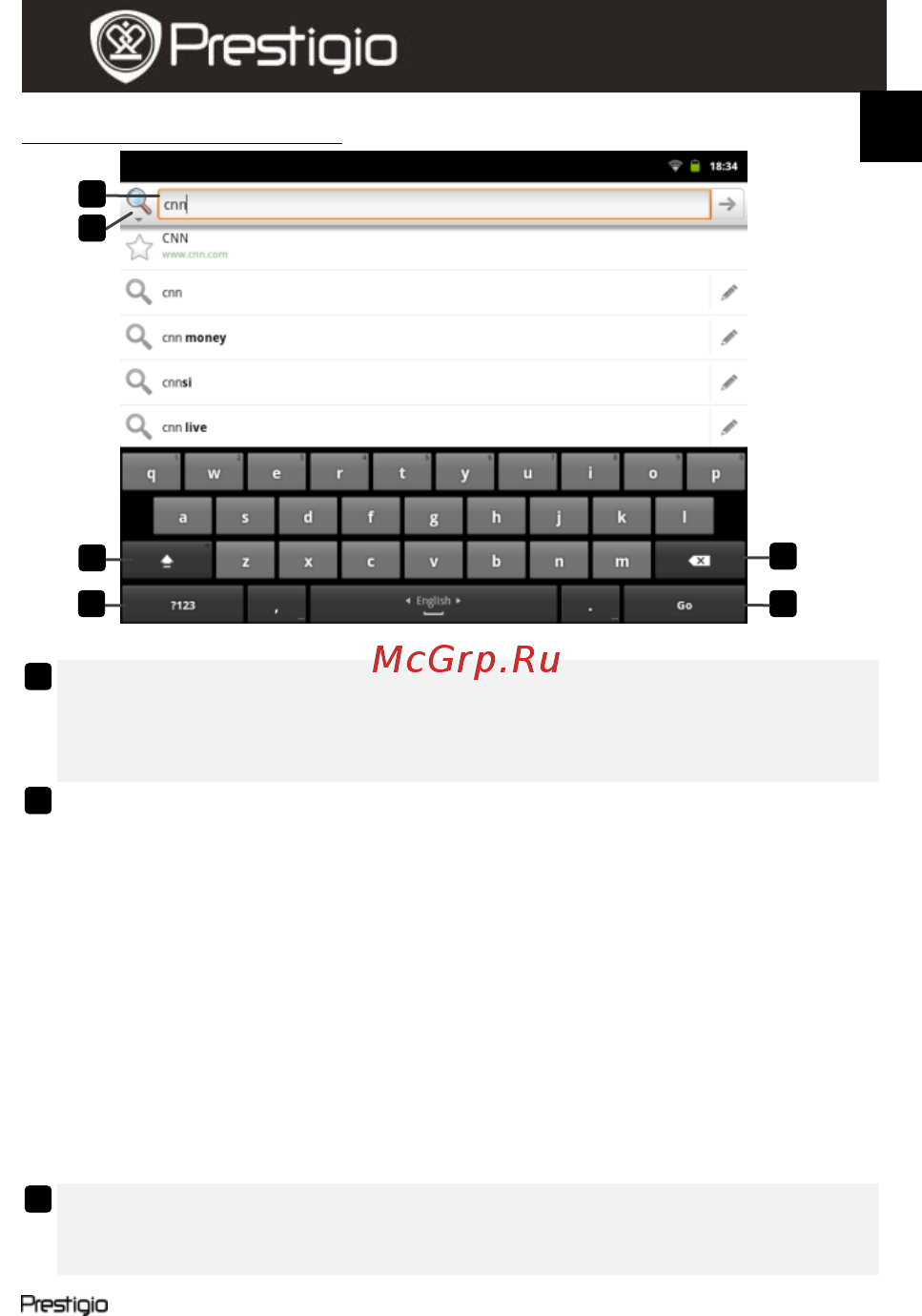 Prestigio MultiPad Black (PMP5080) Инструкция по эксплуатации онлайн [13/26] 238686