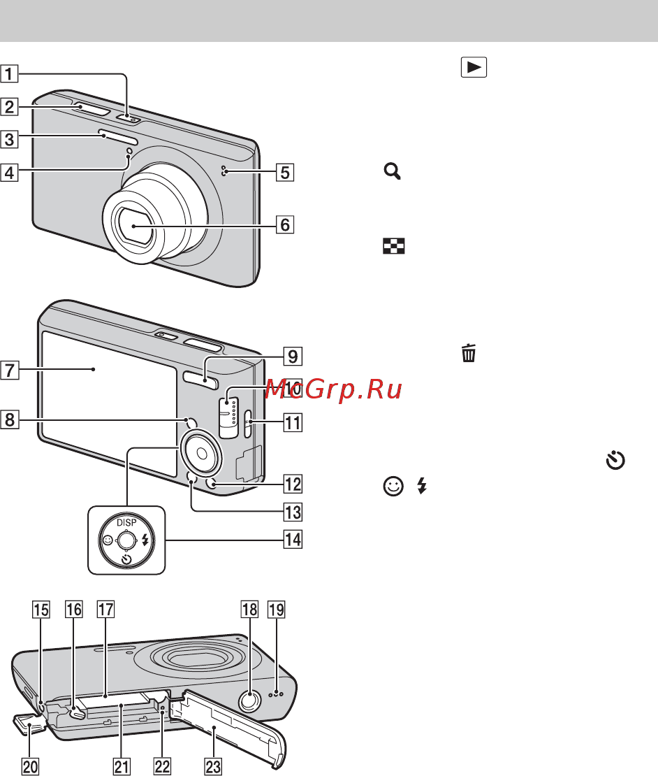 Sony DSC-W610 Black [60/84] Визначення частин