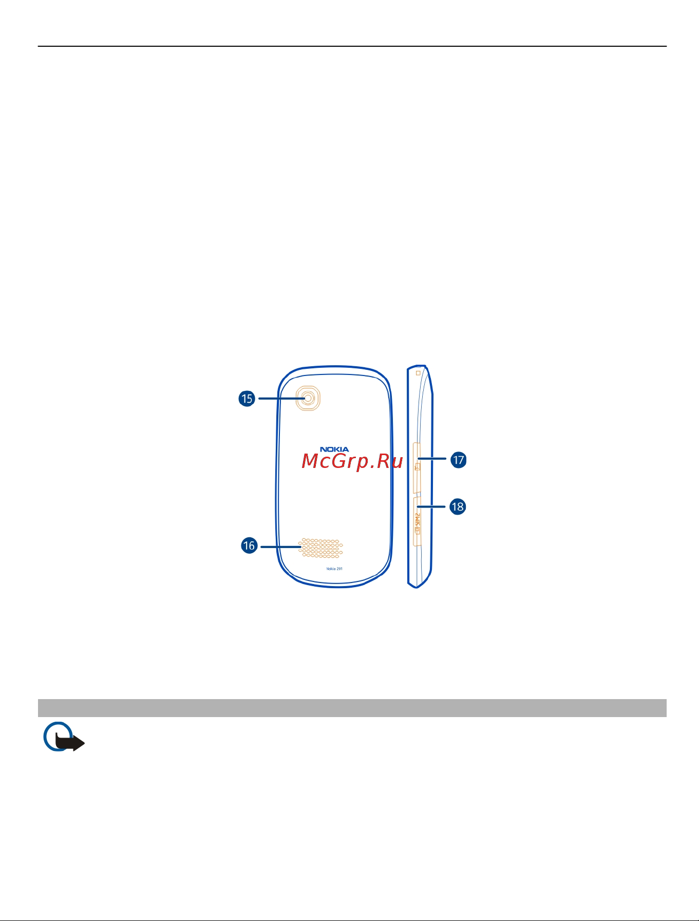 Nokia 200 White [7/45] Установка sim карты и аккумулятора
