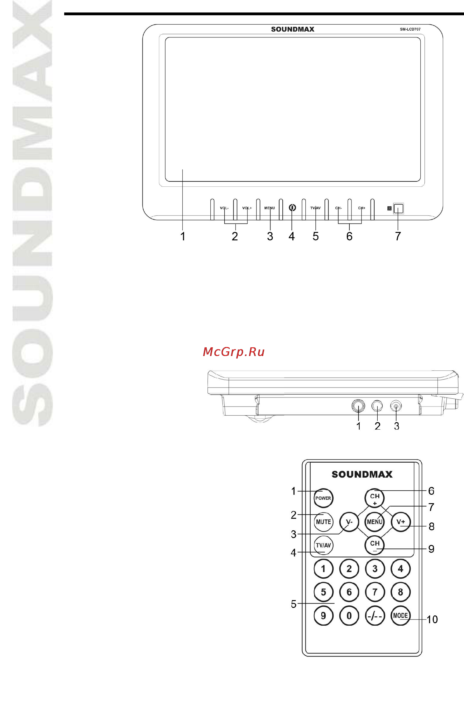 Soundmax SM-LCD707 Black [5/11] Описание