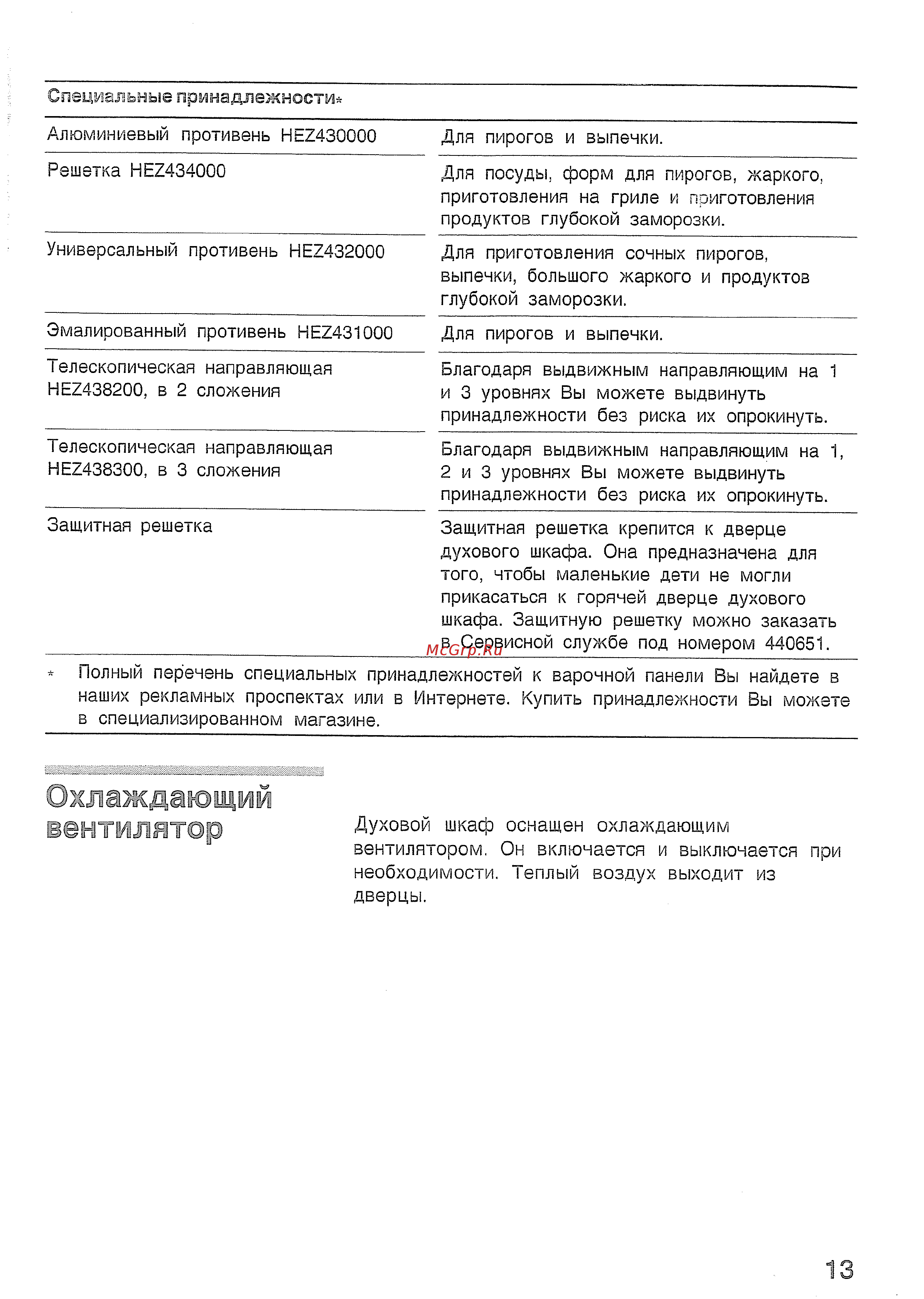 Bosch HBN 532 EO [17/60] Охлаждающий вентилятор
