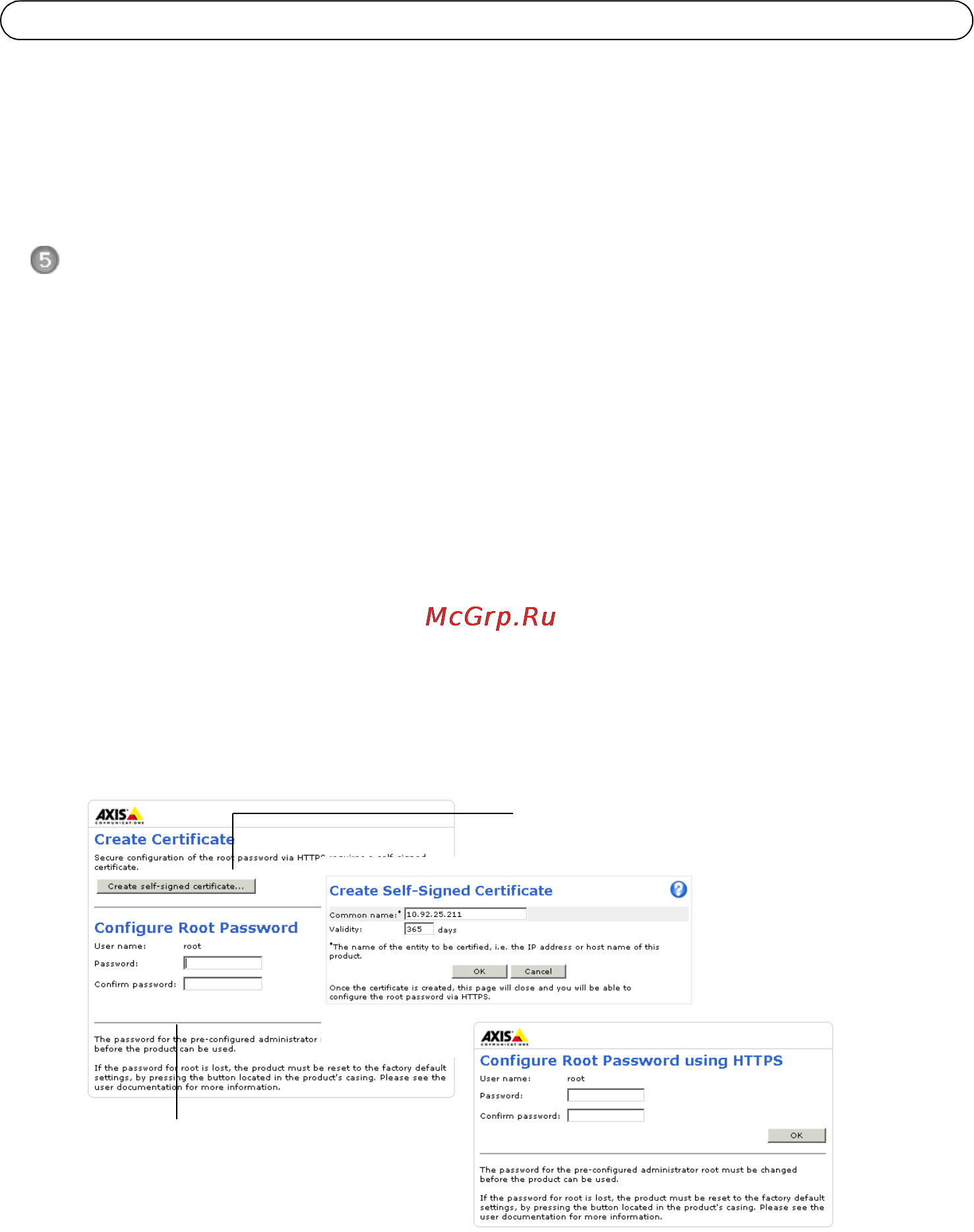 Axis P3346-VE [36/114] Configuration du mot de passe