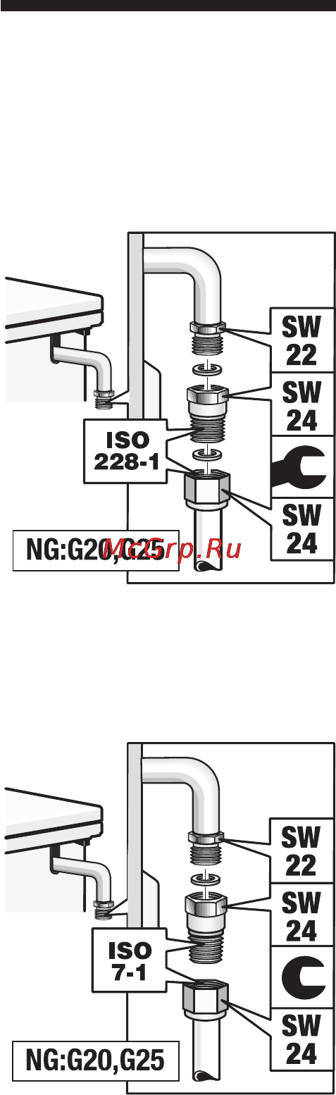 Bosch HSV 745050E [72/89] Подключение природного газа
