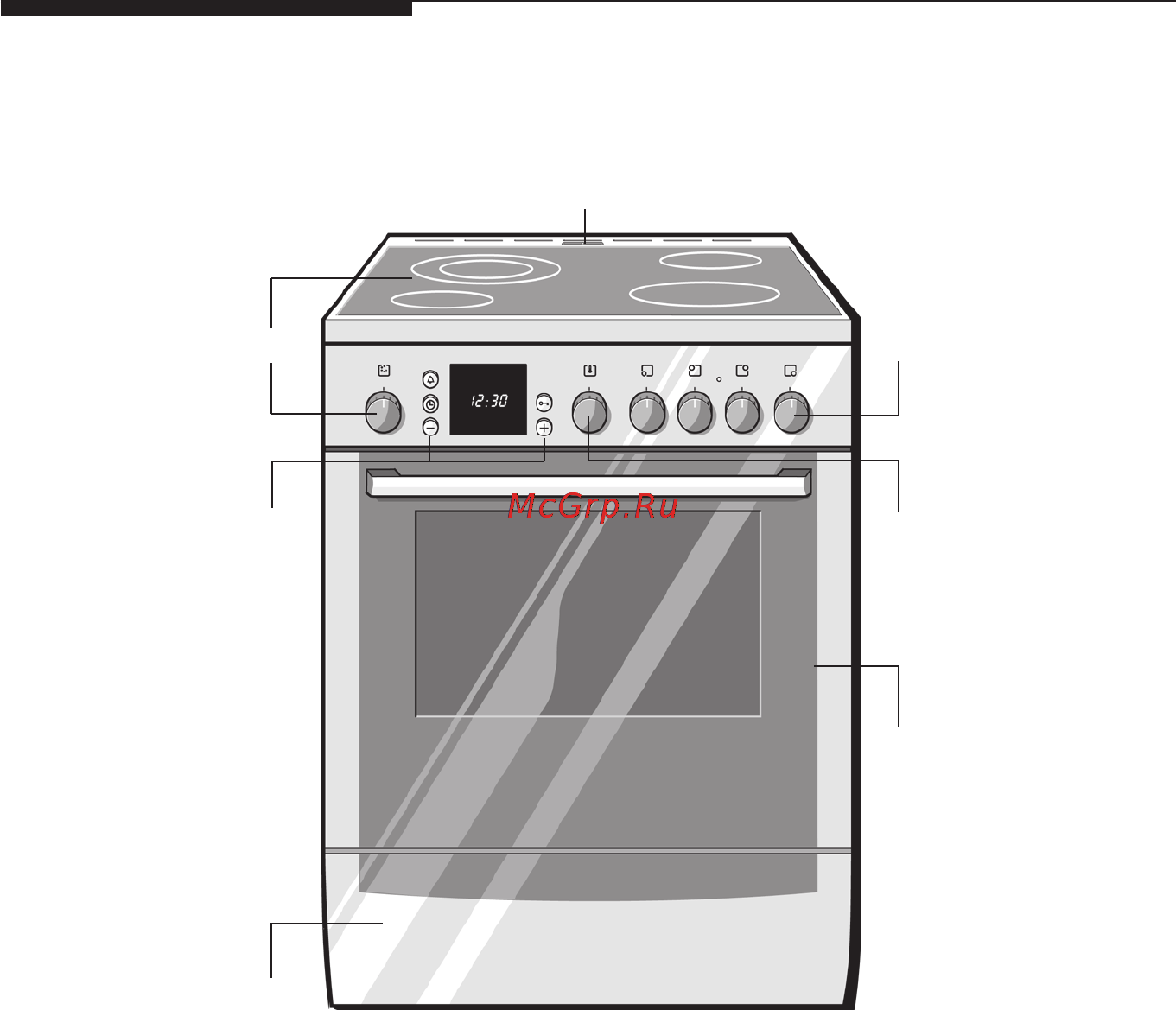 Bosch HLN 443050 F [12/58] Утапливаемые ручки выключателей