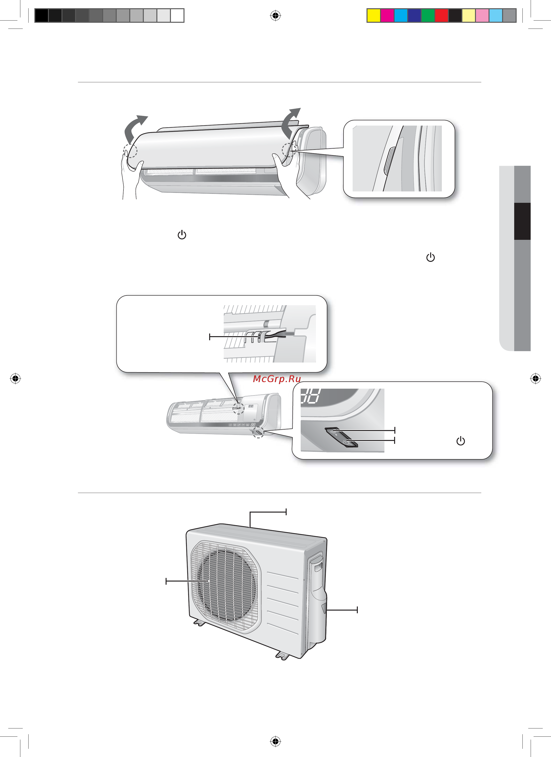 Samsung AQV09ABANSER [10/36] Кнопка питания и температурный сенсор