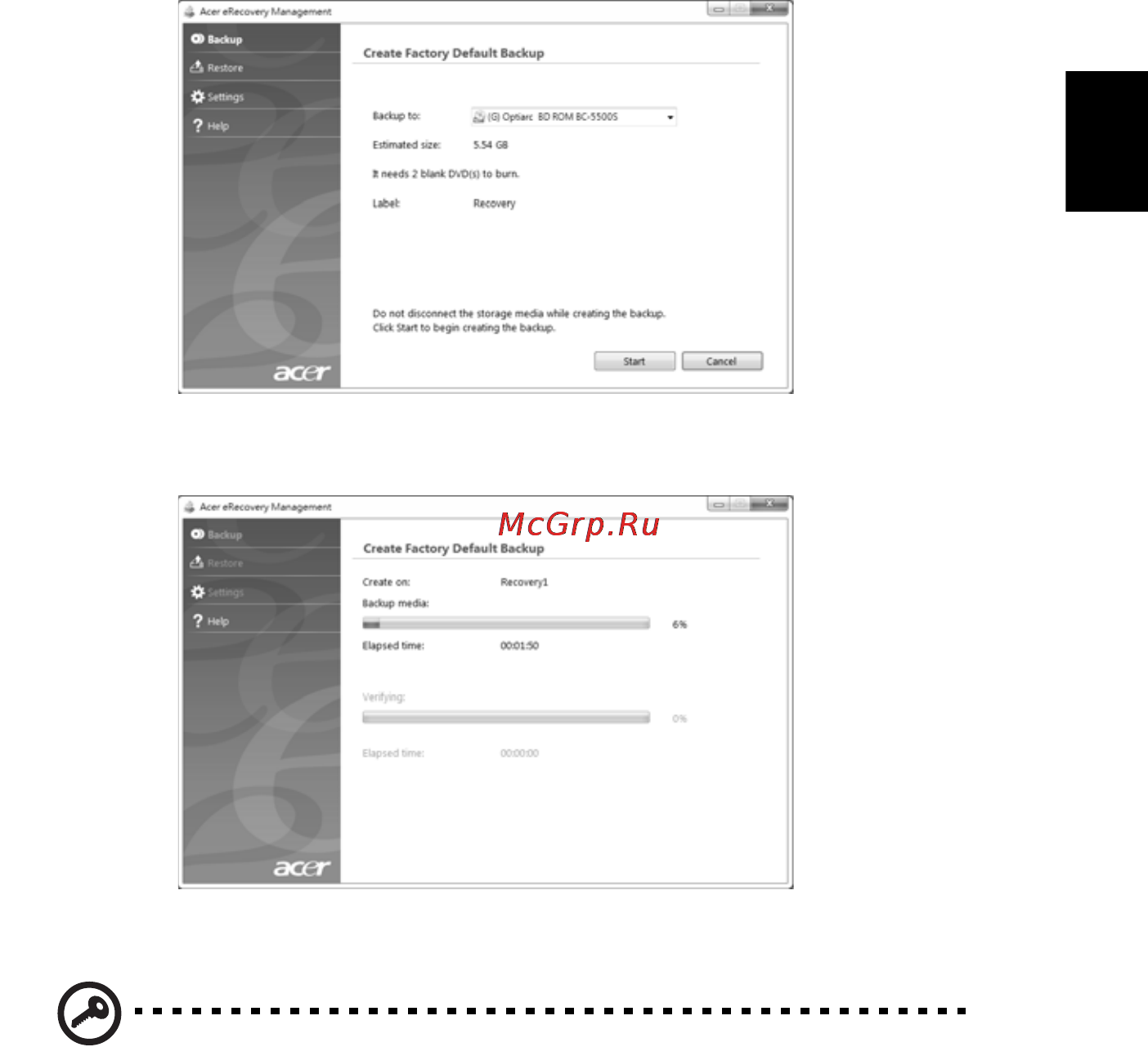 Acer Aspire 4830TG-2434G64Mnbb [35/78] Русский