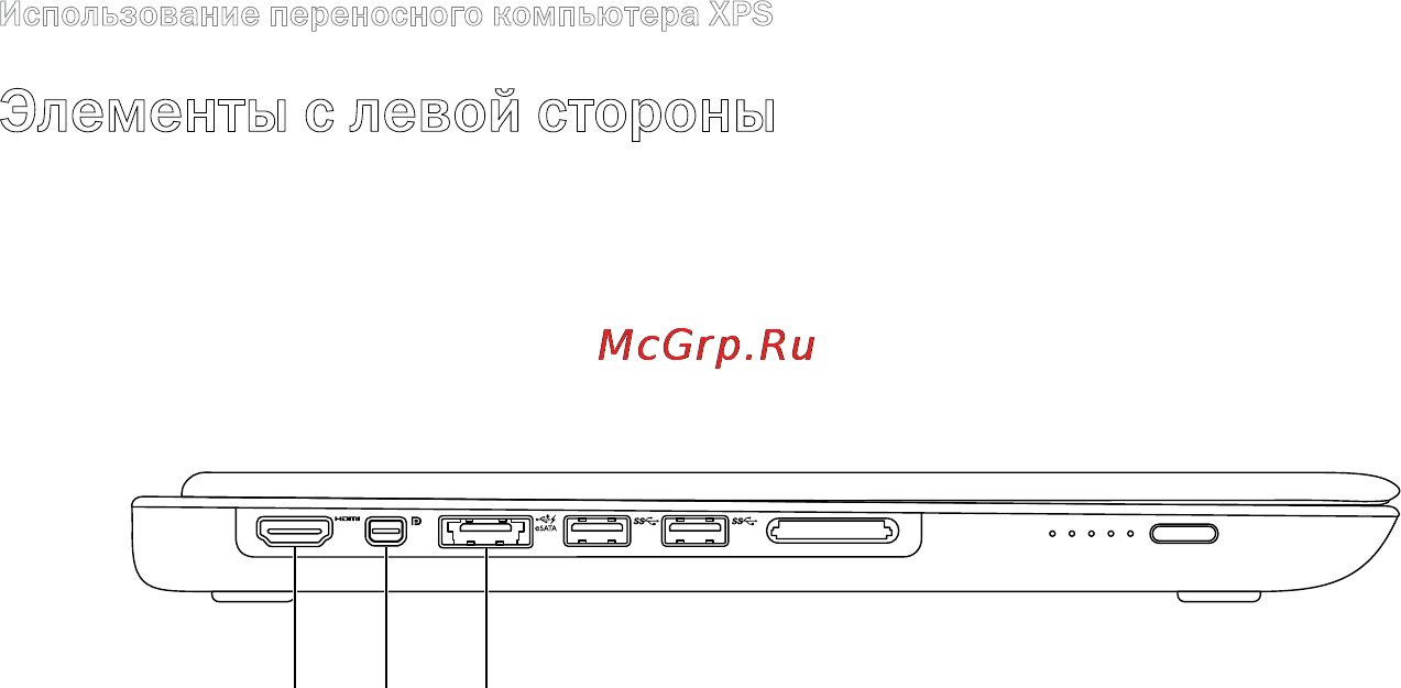 Dell XPS 15Z i5-2430 [26/106] Элементы с левой стороны