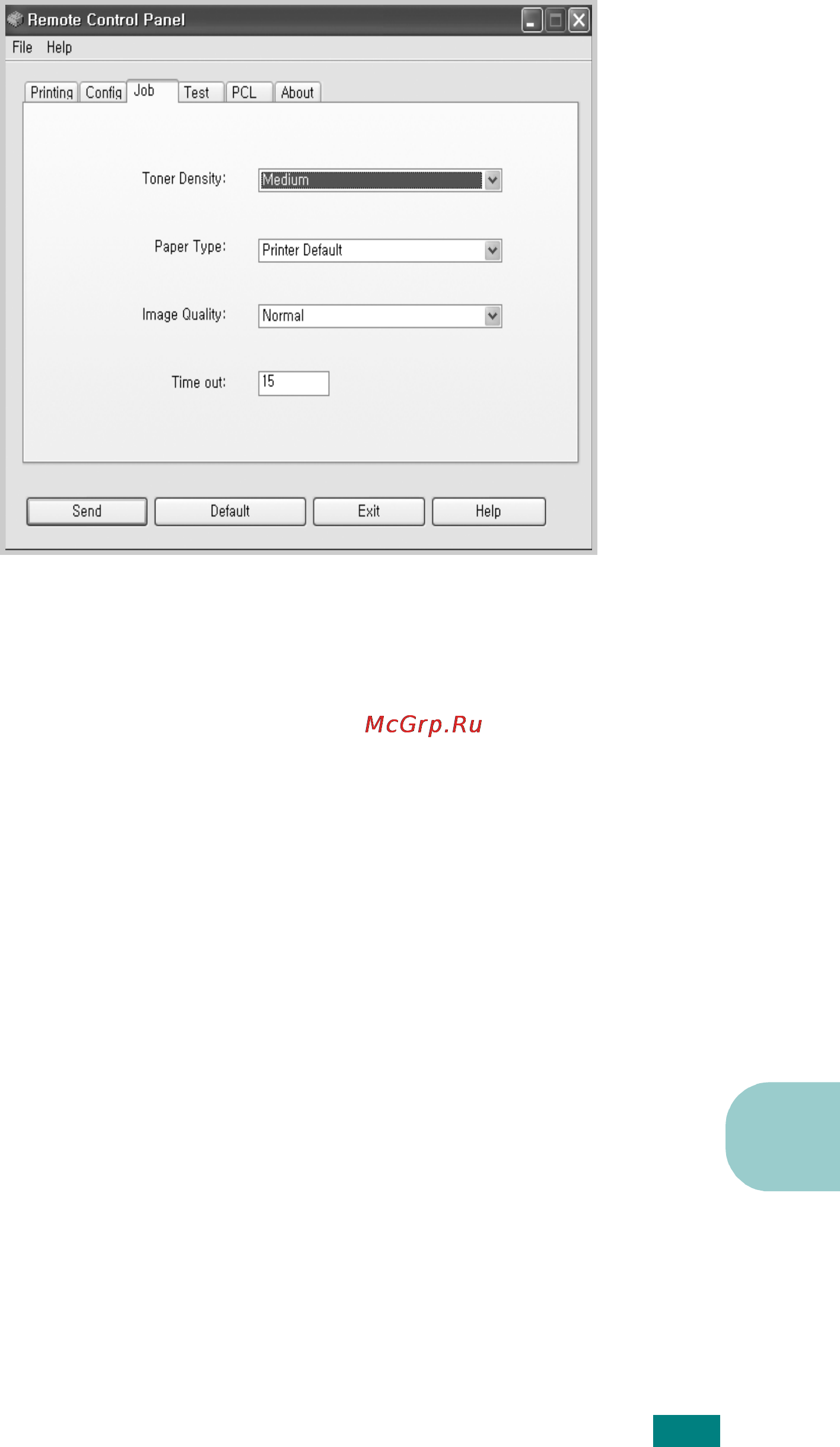 Ricoh Aficio BP20 [148/172] Job tab