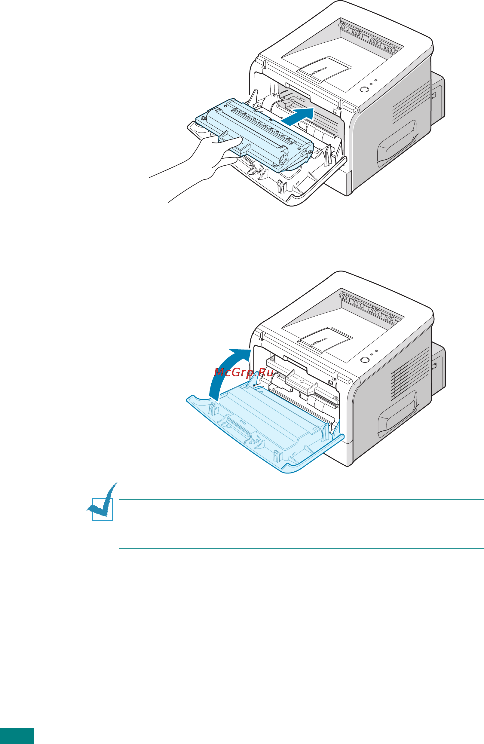 Ricoh Aficio BP20 [25/172] Close the front cover make sure that the cover is securely closed