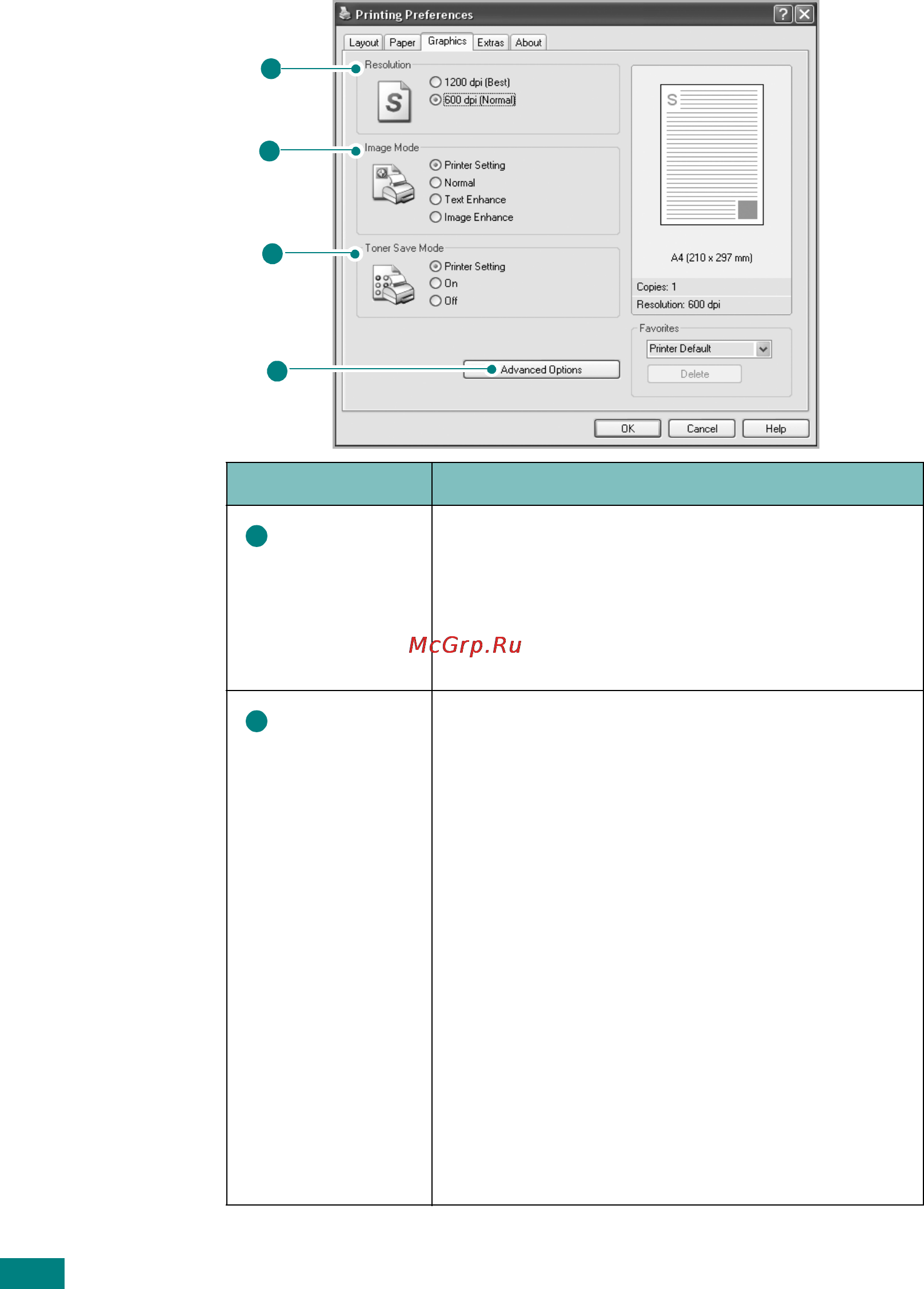 Ricoh Aficio BP20 [85/172] Graphics tab