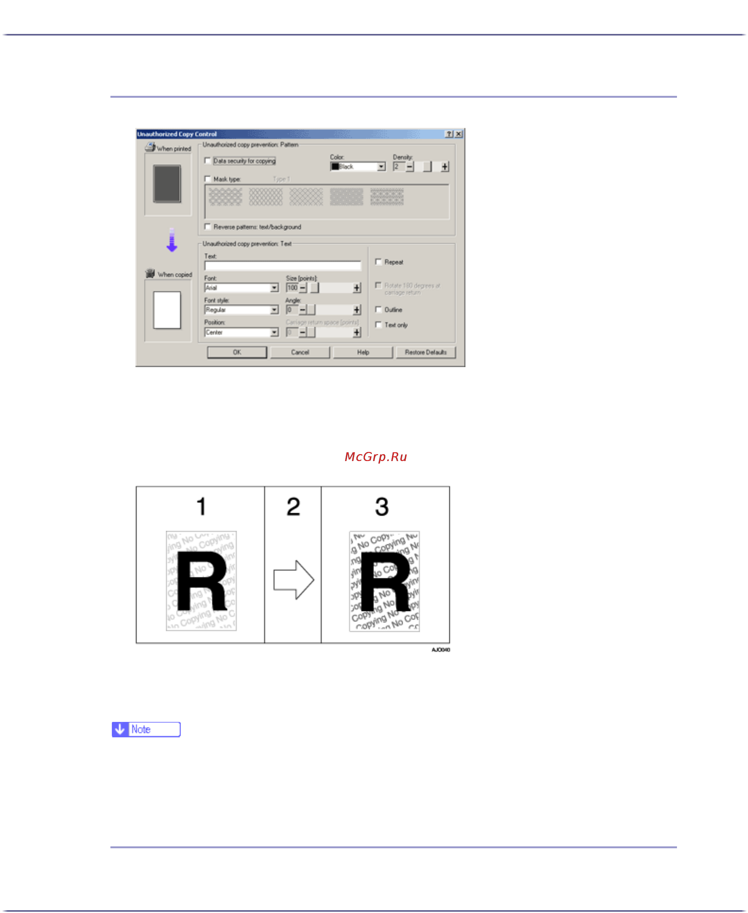 Ricoh Aficio GX3000 [197/250] Specifying mask type