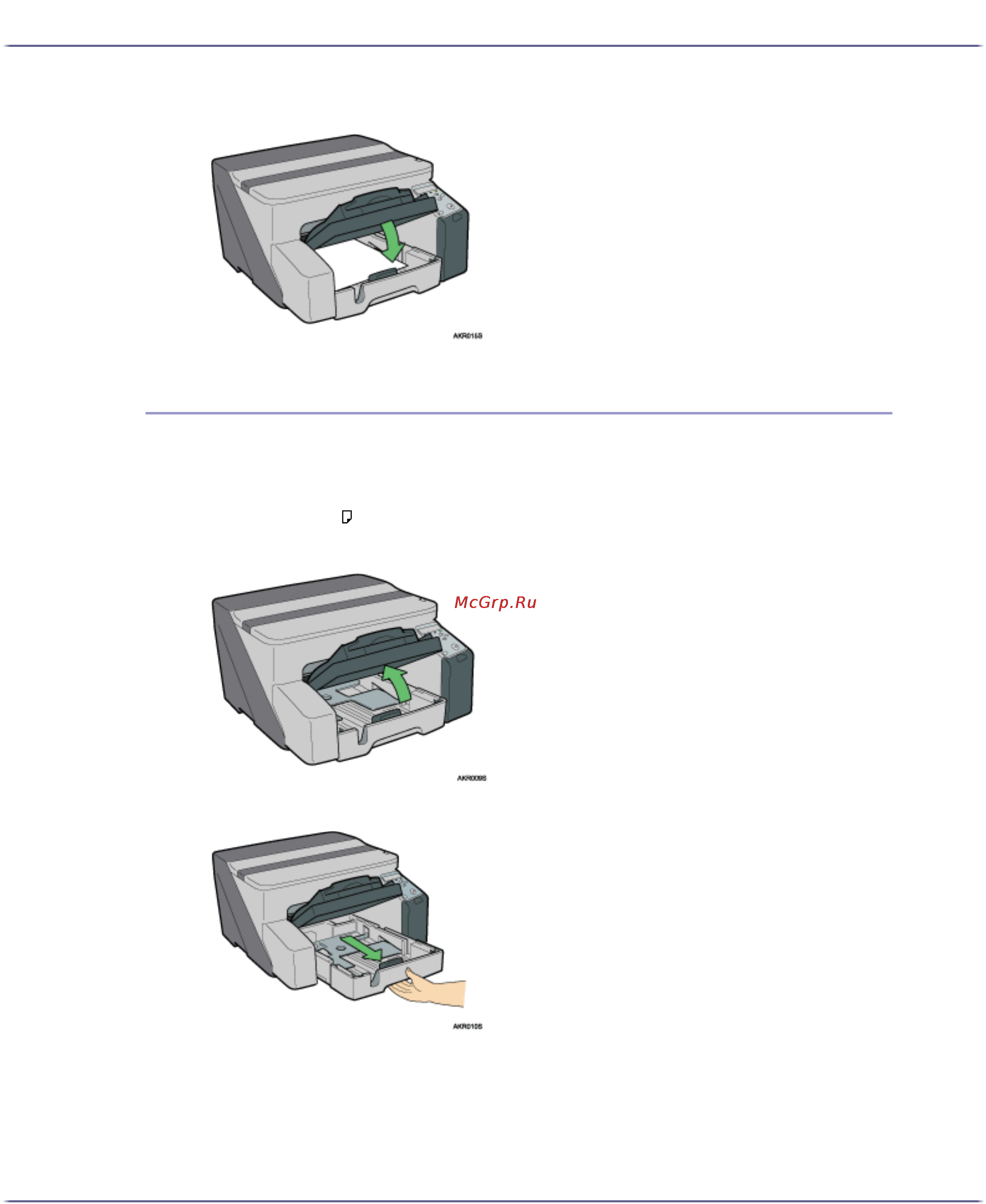 Ricoh Aficio GX3000 [34/250] Loading paper larger than a4 letter tray1