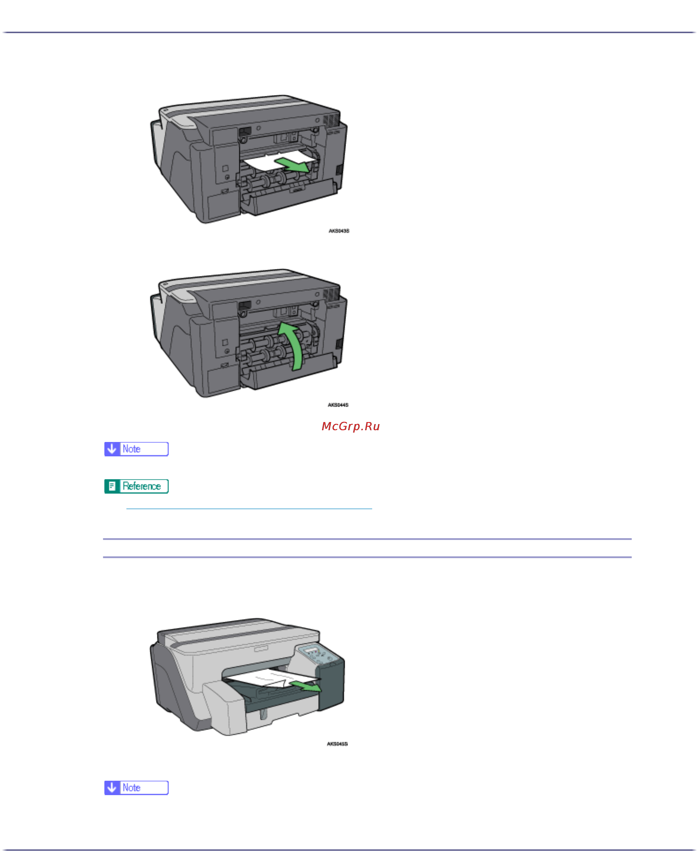 Ricoh Aficio GX 5050N [102/268] Removing paper jammed in the output tray