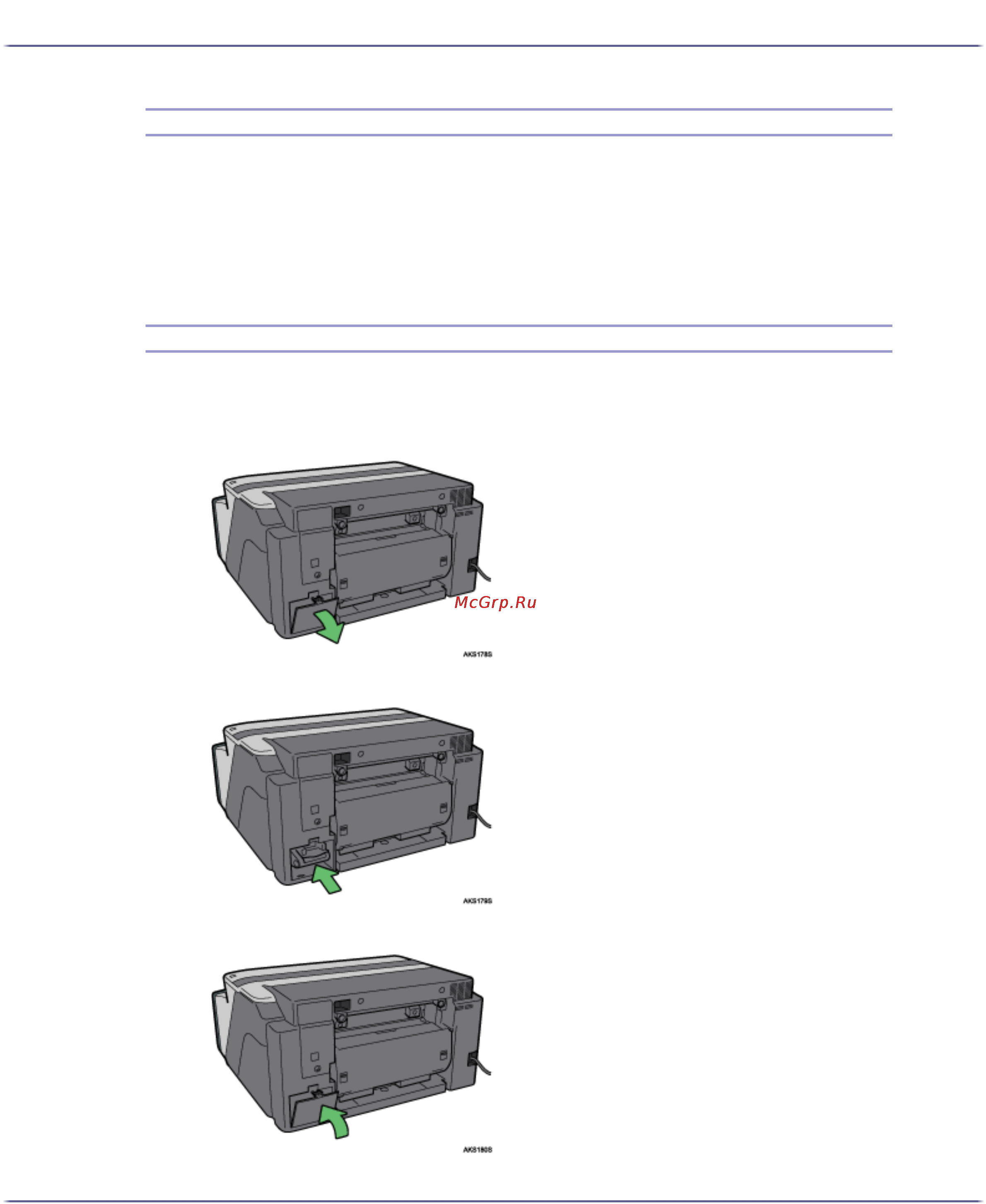 Ricoh Aficio GX 5050N [130/268] Ink collector unit not detected