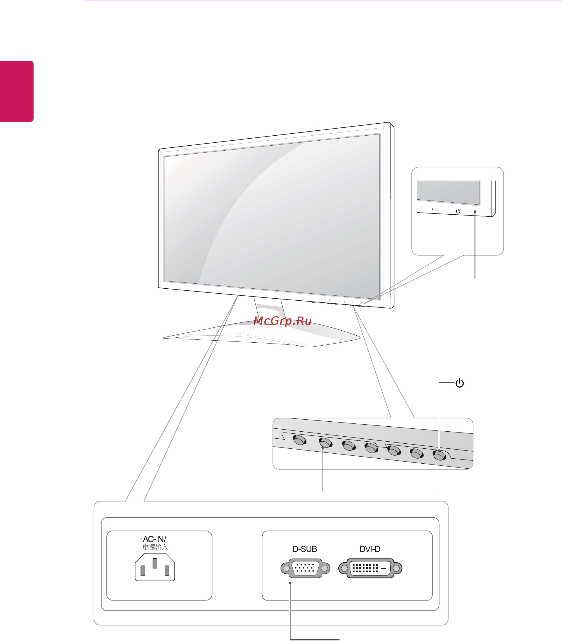 LG IPS235T-BN [4/26] Составляющиеикнопки