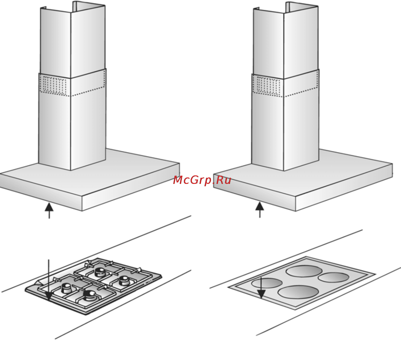 Bosch DKE 645D [13/17] Мин 650 мм мин 550 мм
