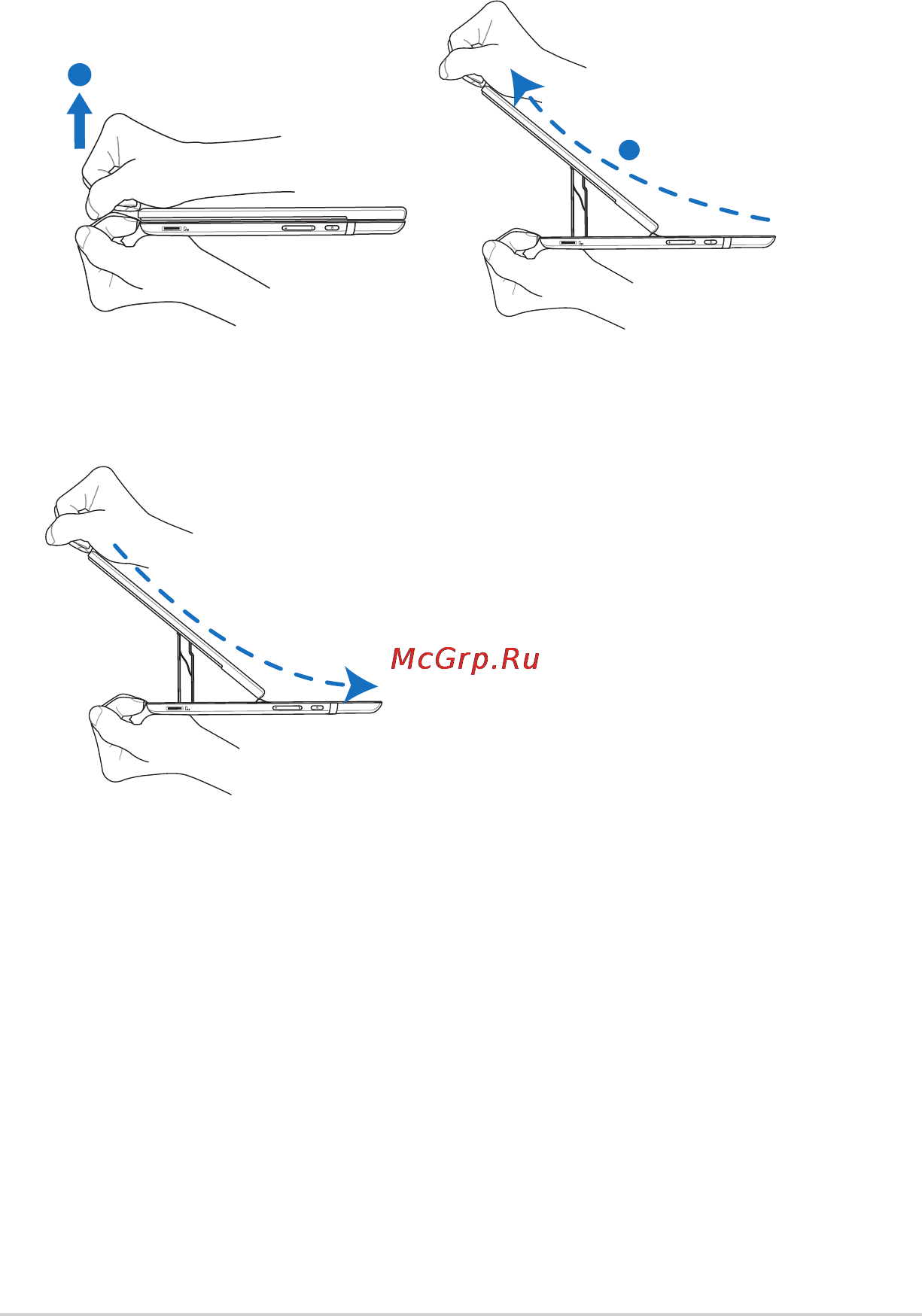 Asus EEE Pad Slider SL101 32Gb [11/54] Для открытия клавиатуры следуйте инструкциям ниже