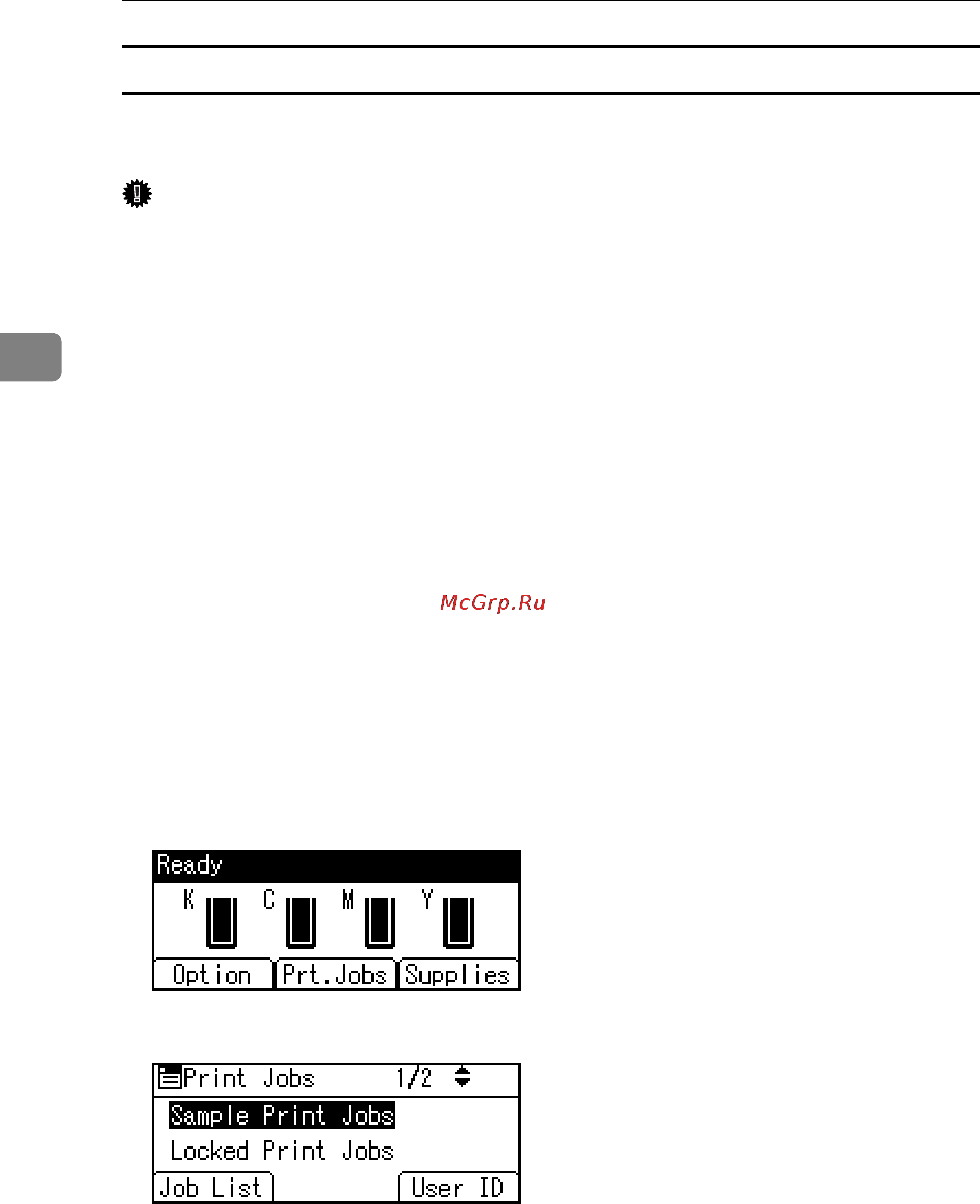Ricoh Aficio SP C411DN [102/354] Printing a sample print file