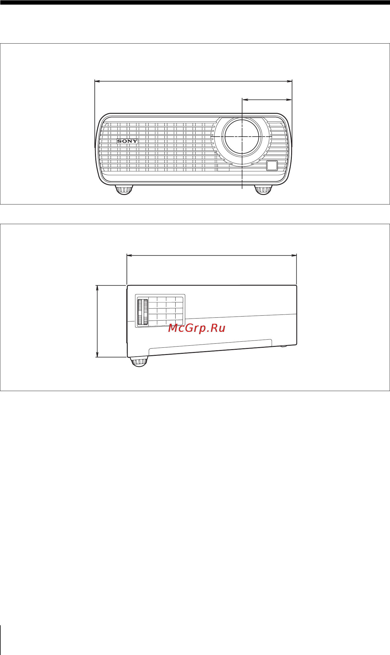 Sony VPL-EX100 [48/52] Размеры