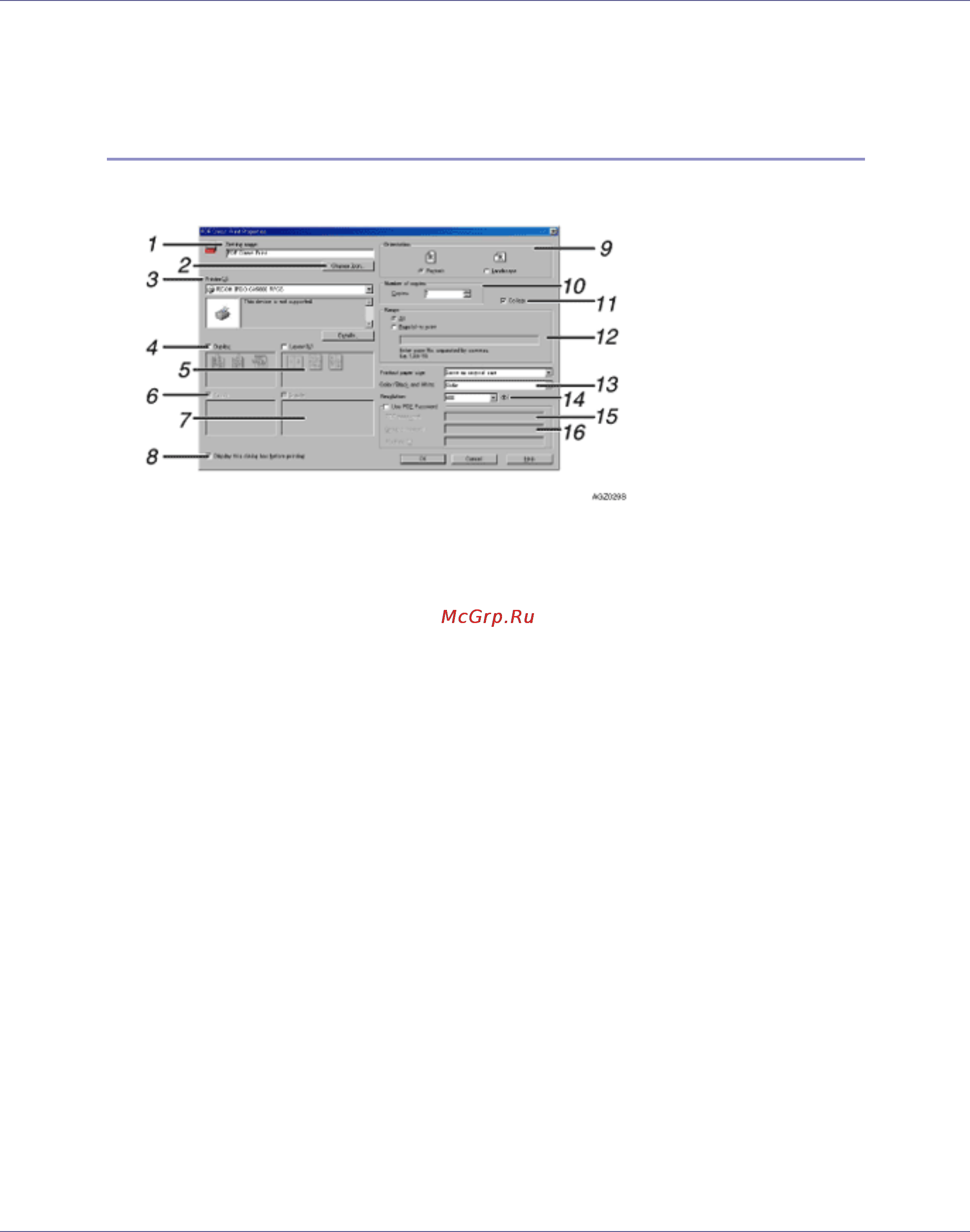 Ricoh CL 3500N [100/301] Pdf direct print properties