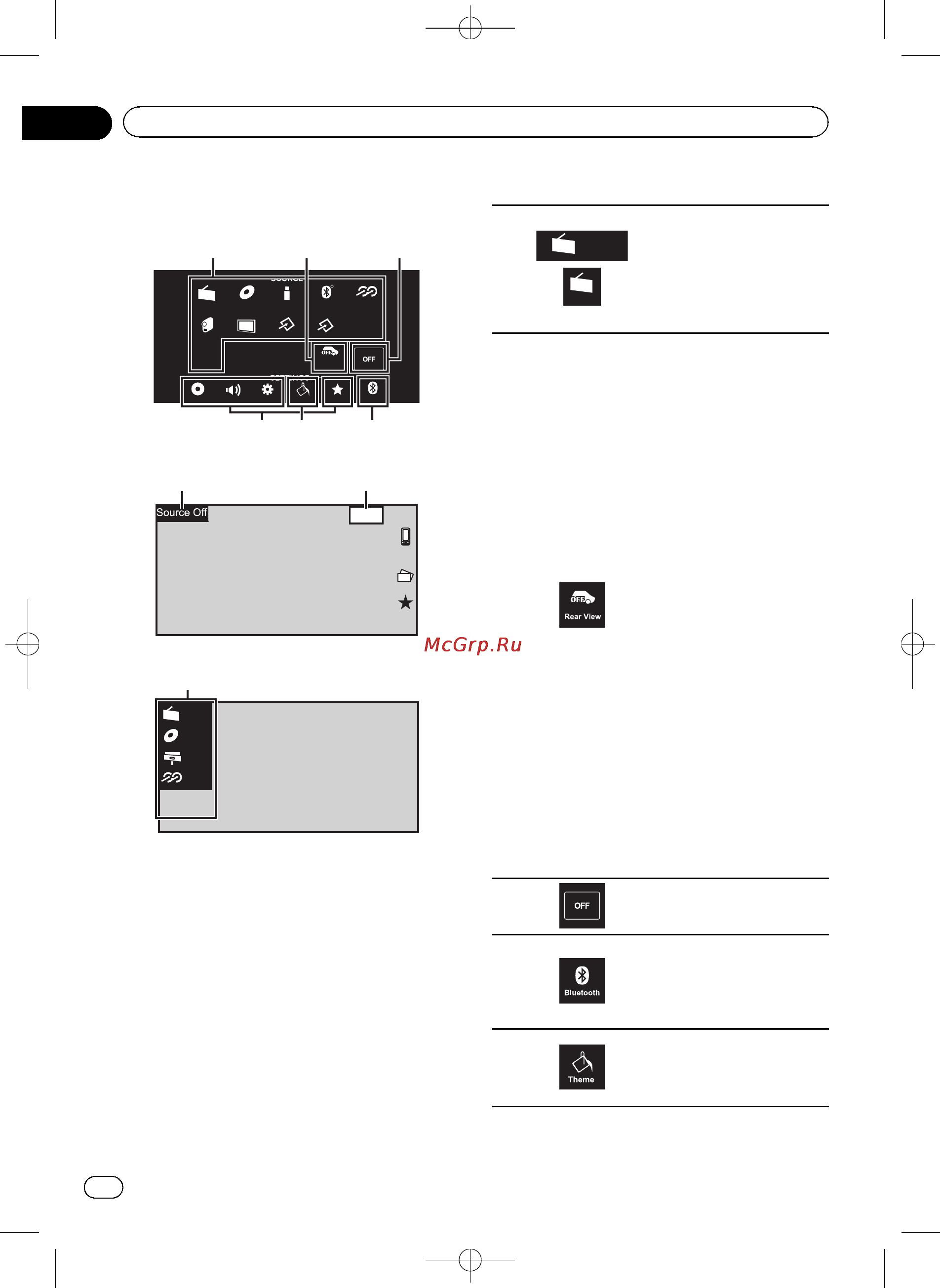 Pioneer AVH-1400DVD [12/132] Основные операции