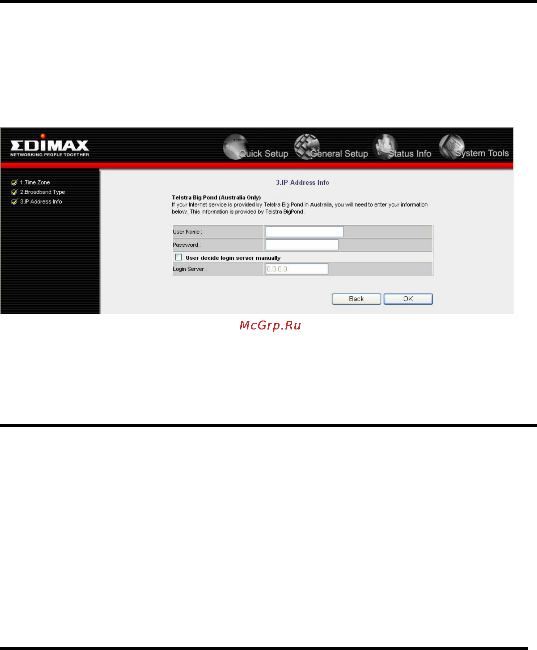 Edimax BR-6504n [34/131] 3 6 процедура настройки для telstra big pond