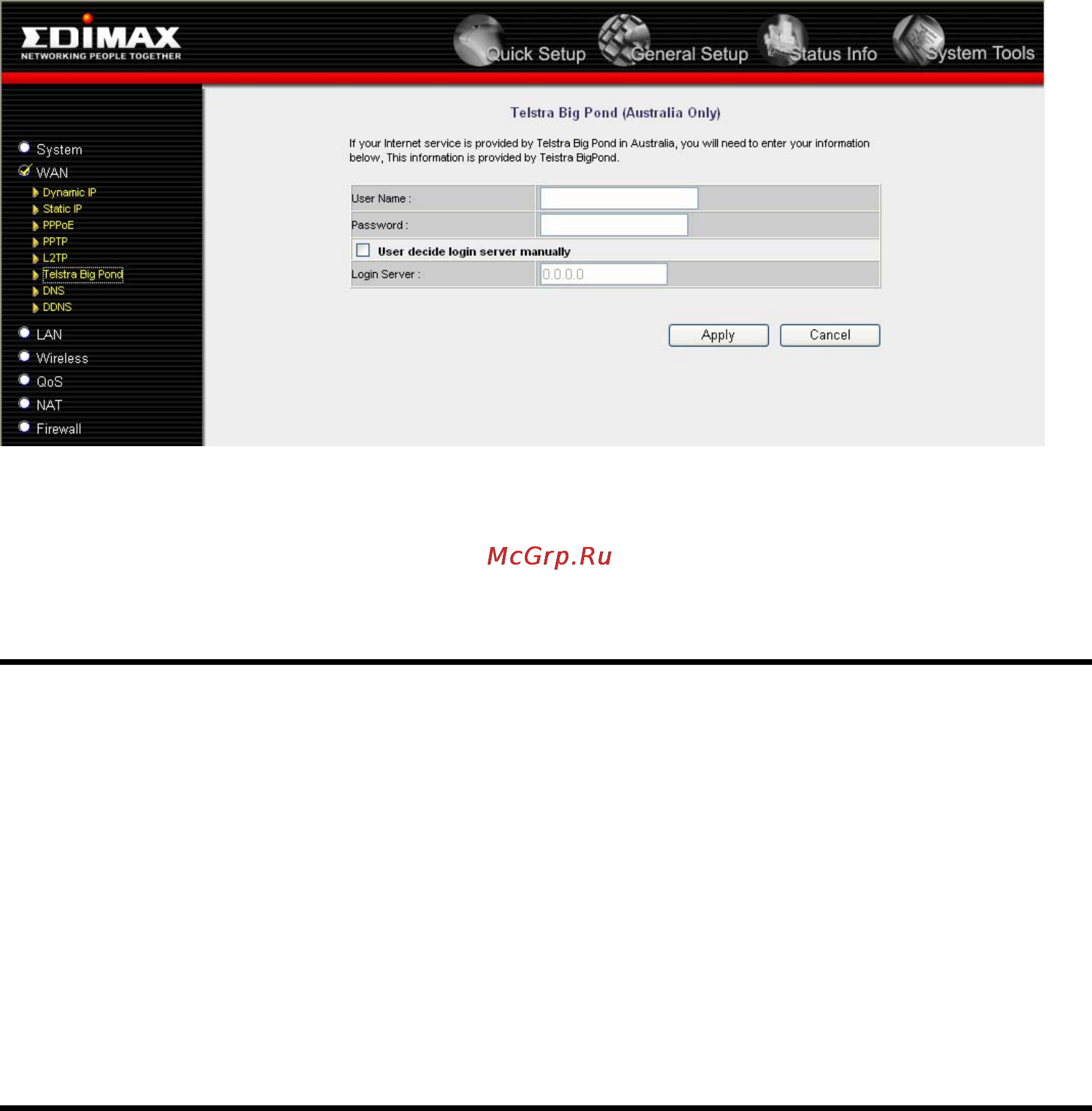 Edimax BR-6504n [51/131] 5 6 процедура настройки для telstra big pond