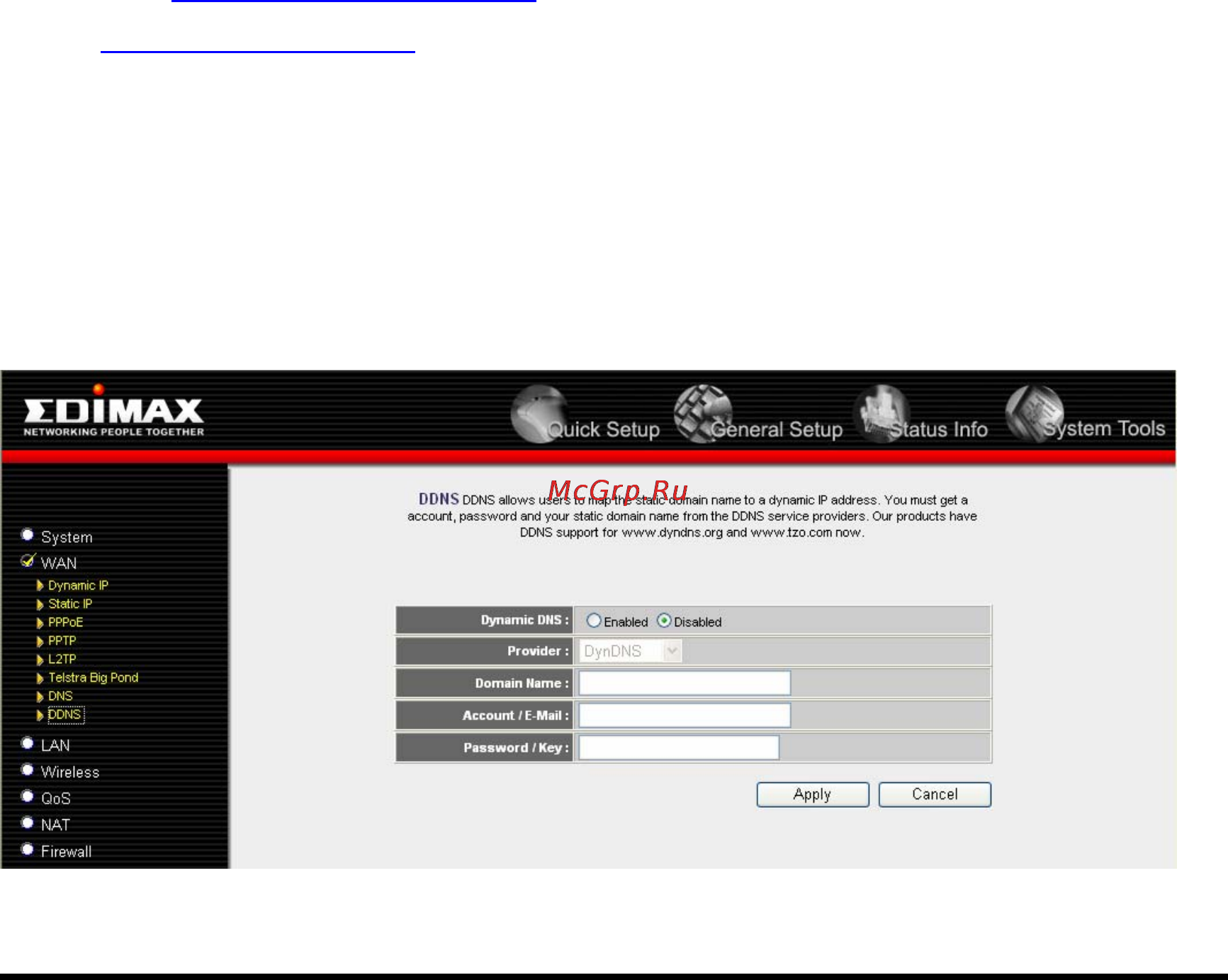 Edimax BR-6504n [54/131] 5 8 процедура настройки для ddns