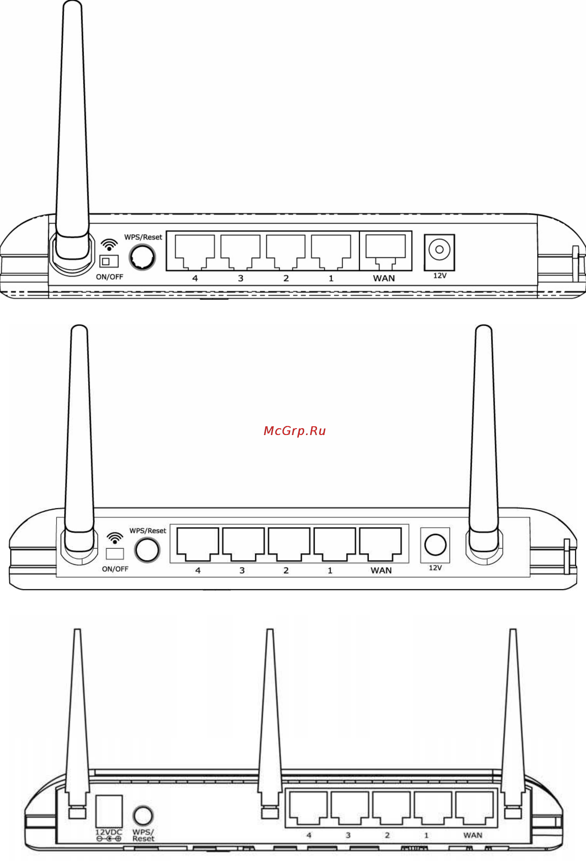 Edimax BR-6424n [7/24] 3 задняя панель