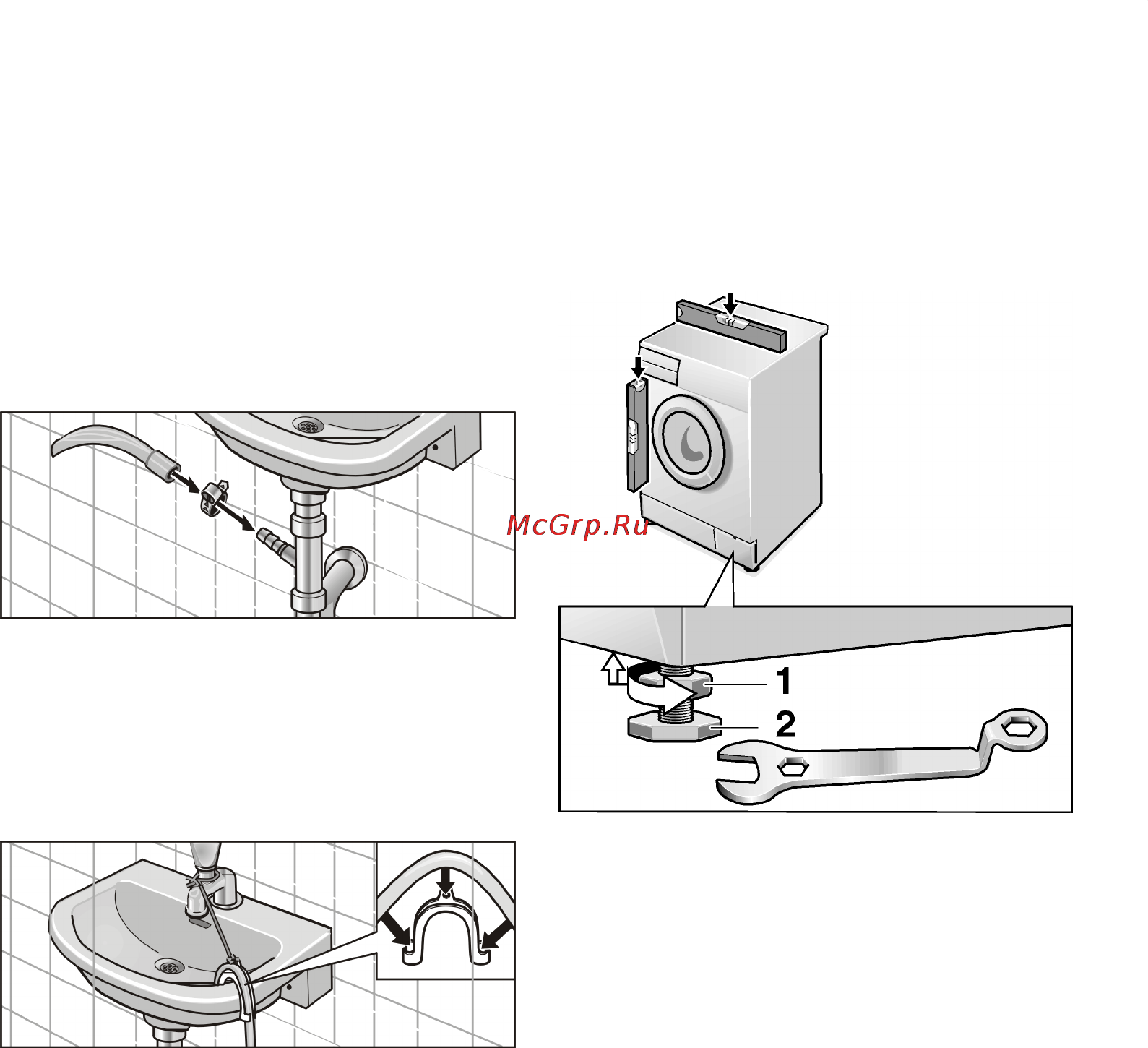 Bosch WFW 2831 [66/72] Выравнивание машины