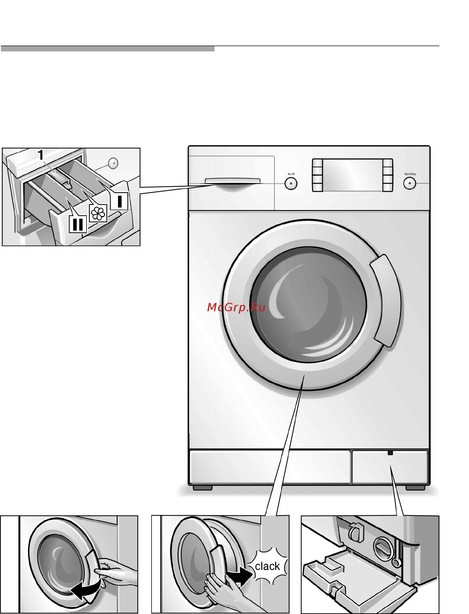 Bosch WFW 2831 [8/72] Так дверца загрузочного люка открывается и закрывается откидная крышка