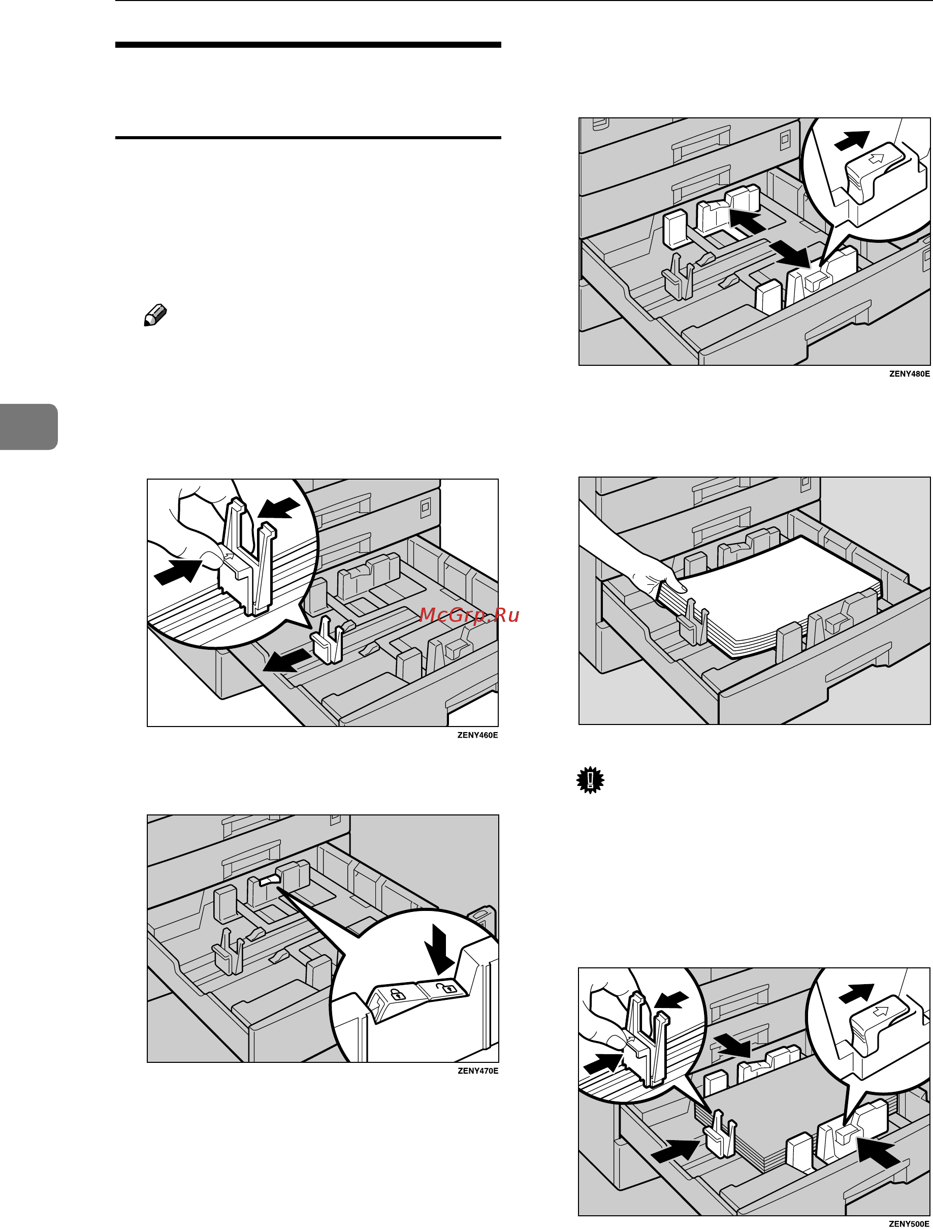 Ricoh Aficio 2020d [102/130] Changing the paper size in the optional paper tray unit
