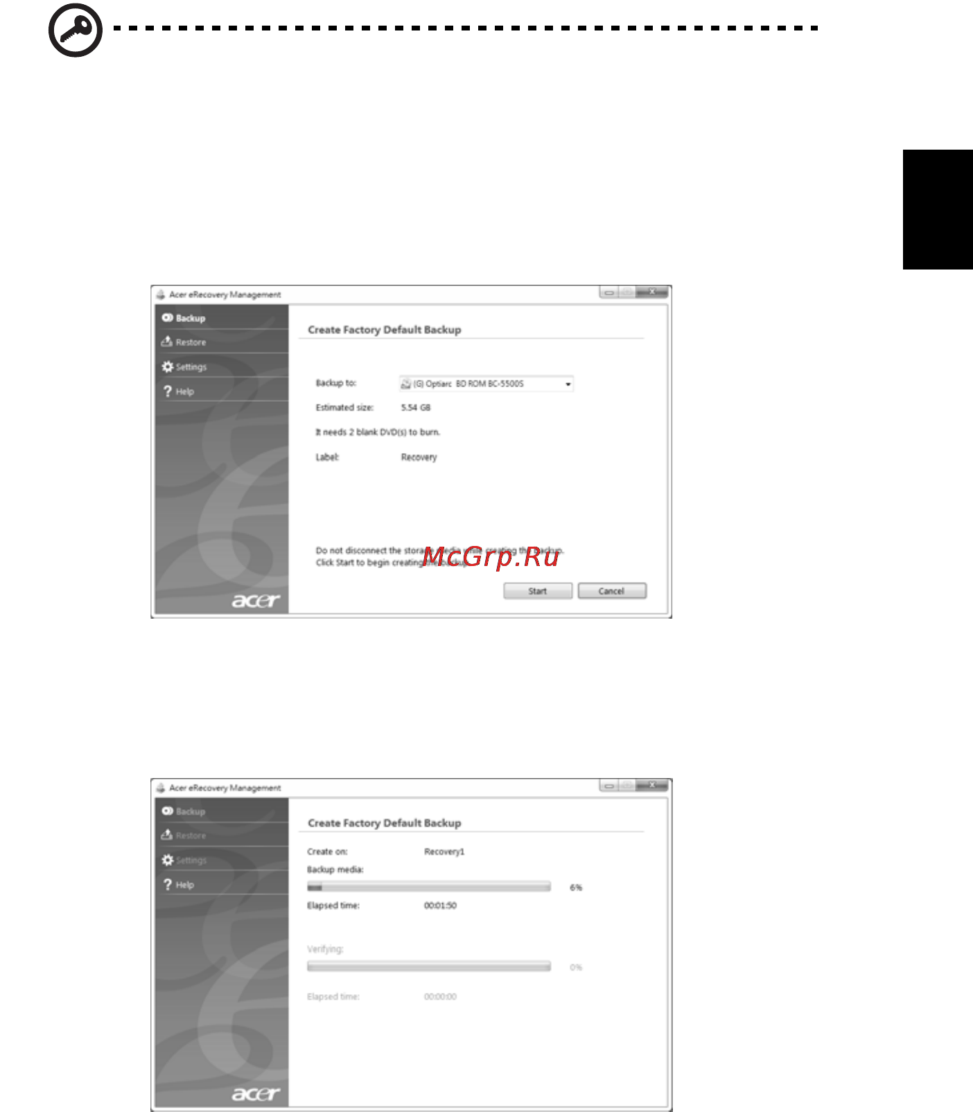 Acer Aspire 5733-384G32Mnkk [33/78] Русский
