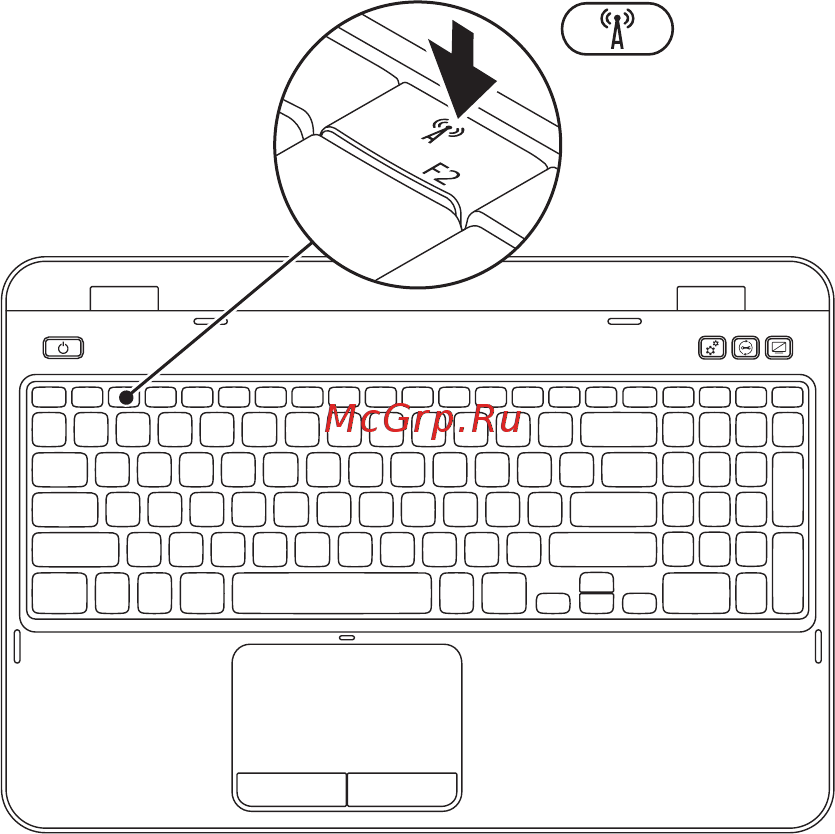 Dell Inspiron N7110  /7110-8264/ [16/118] Включение и отключение беспроводных соединений доп